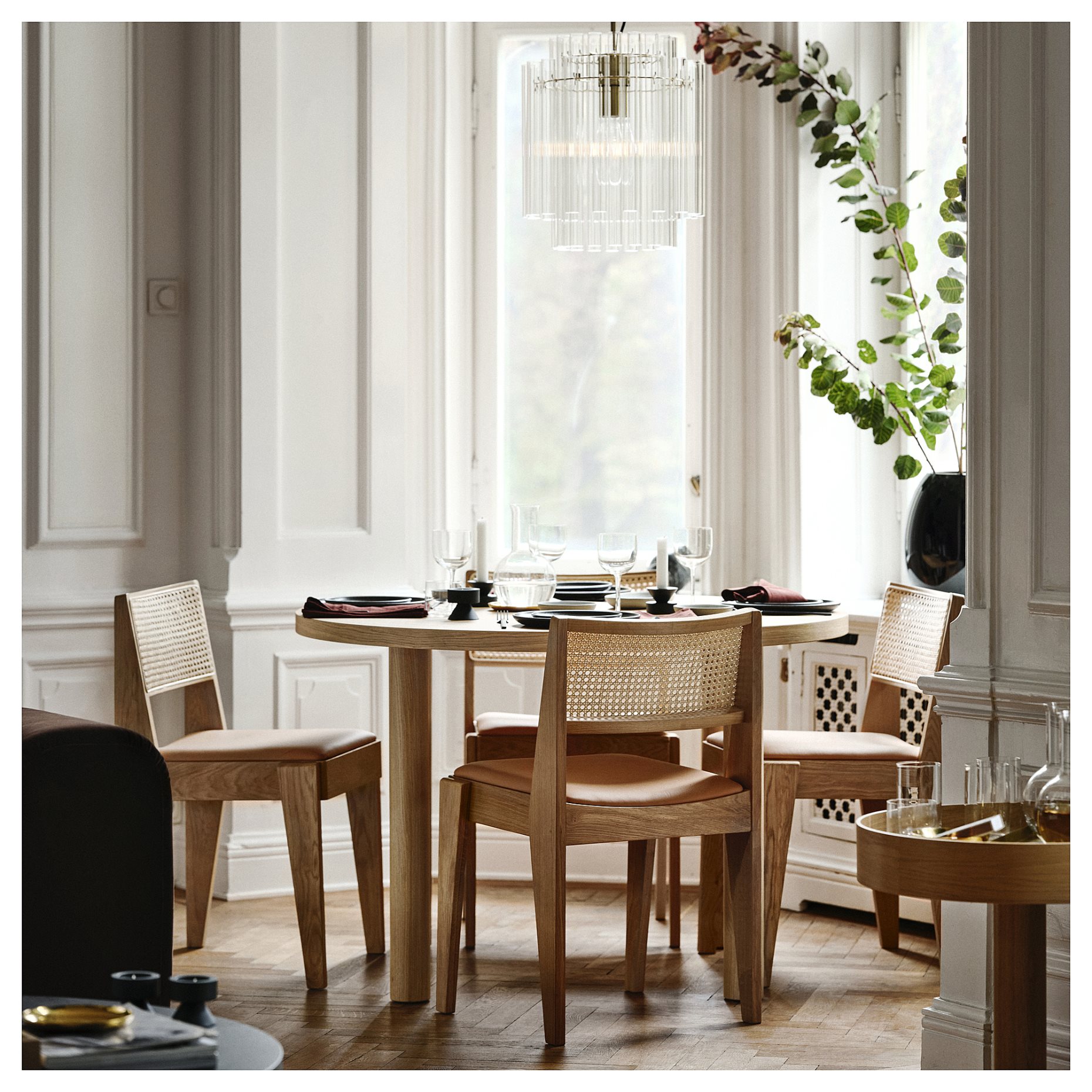 STOCKHOLM 2025, table and 4 chairs, 115 cm, 095.800.09