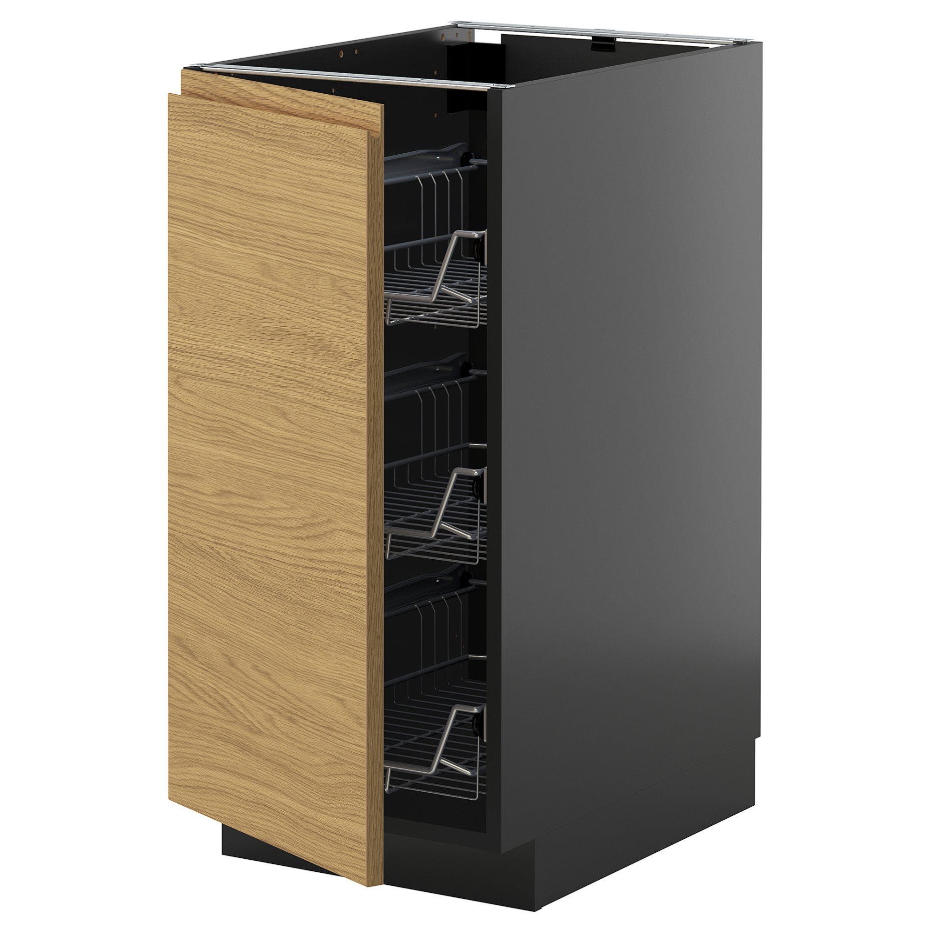 METOD, base cabinet with wire baskets, 40x60 cm, 095.880.34