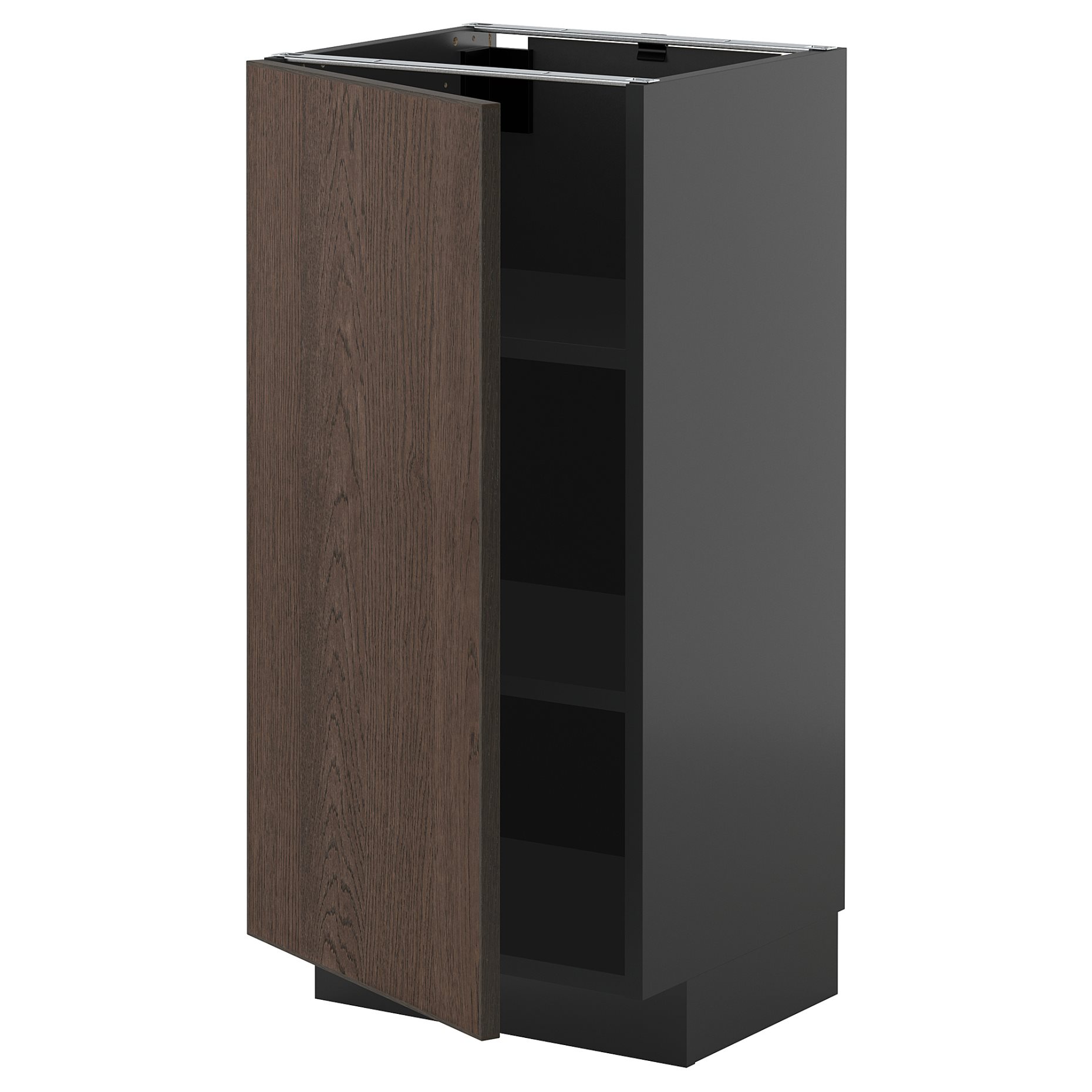 METOD, base cabinet with shelves, 40x37 cm, 095.896.70