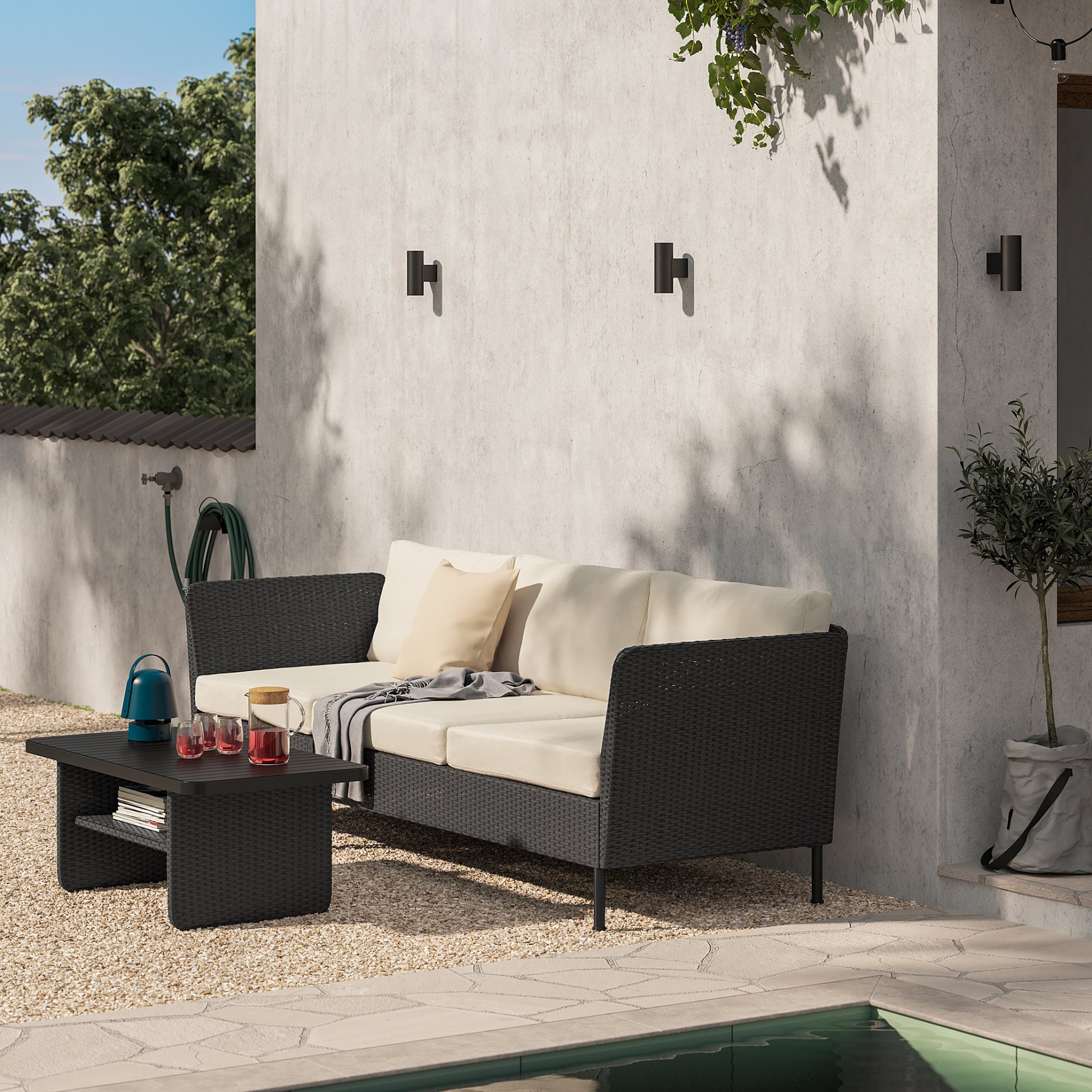 VITTSKÄR, 3-seat sofa with armrests, outdoor, 095.911.35