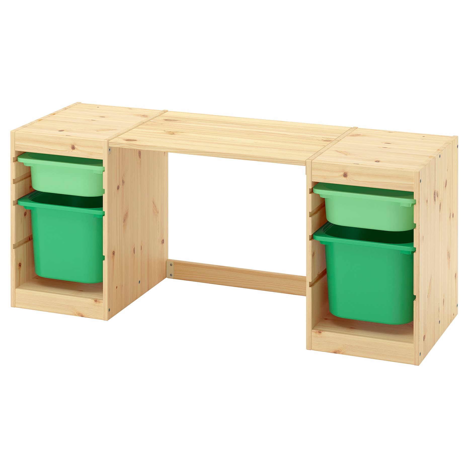 TROFAST, desk with storage boxes, 124x44x52 cm, 096.138.73