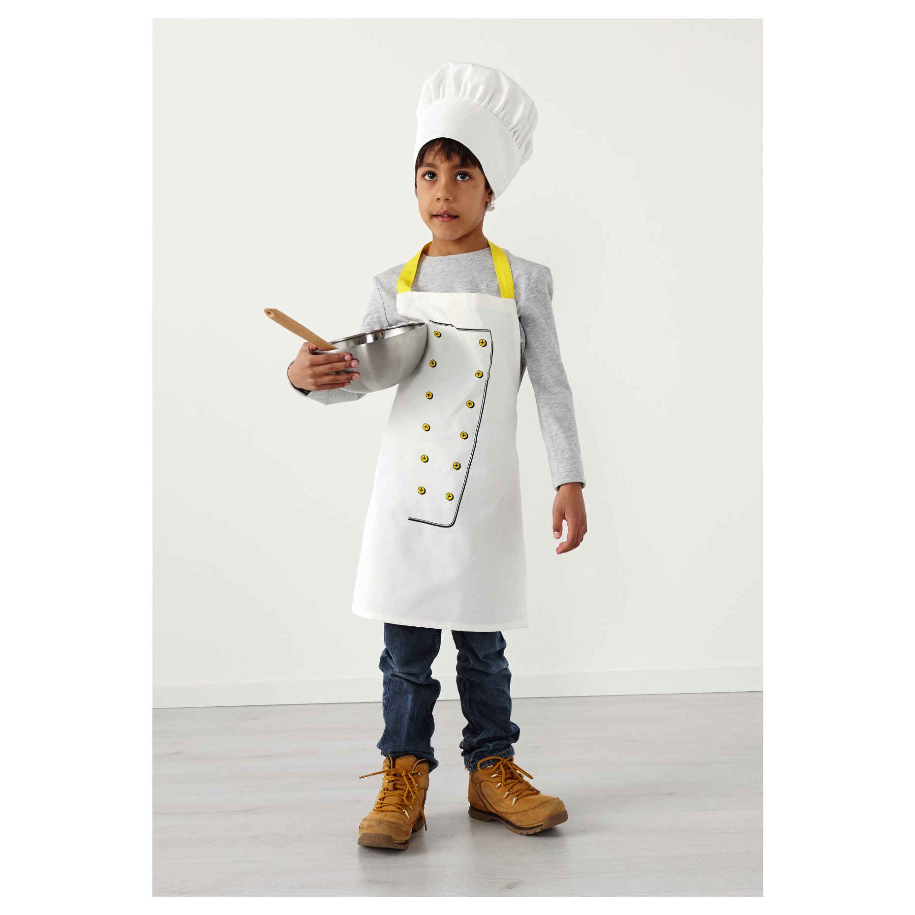 TOPPKLOCKA, παιδική ποδιά με καπέλο μάγειρα, 103.008.14