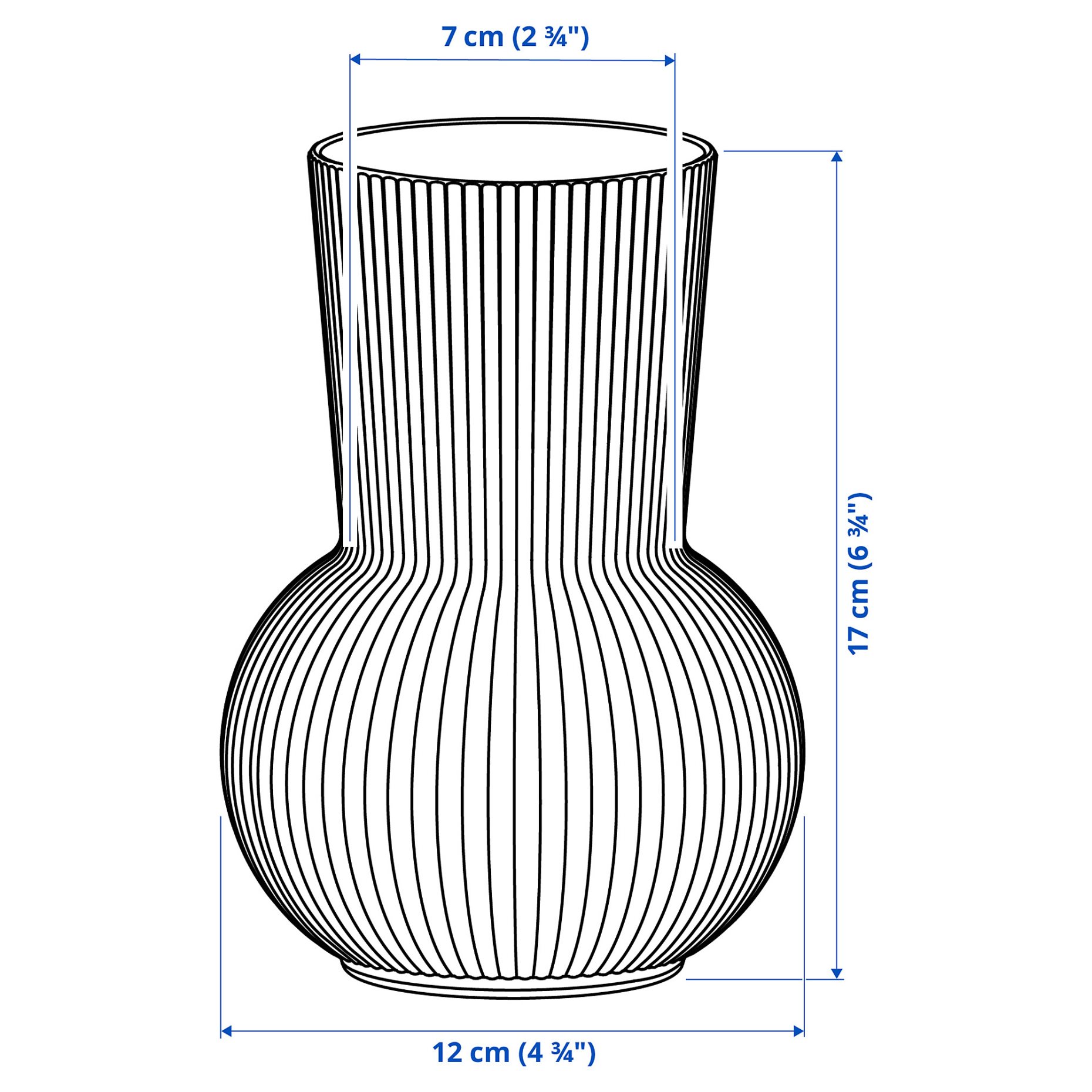 PÅDRAG, vase, 17 cm, 104.709.91