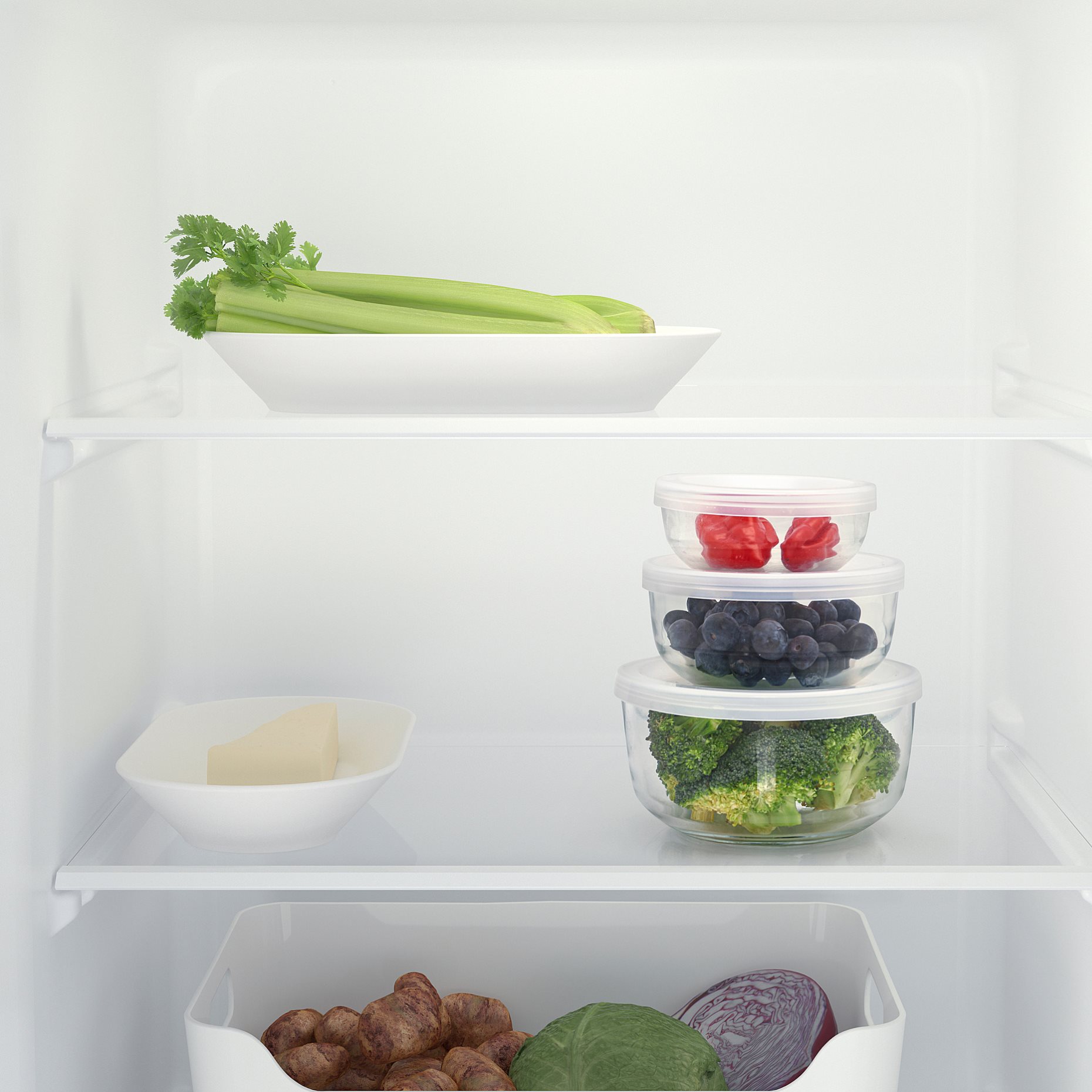 BESTÄMMA, food container with lid, set of 3, 104.957.60