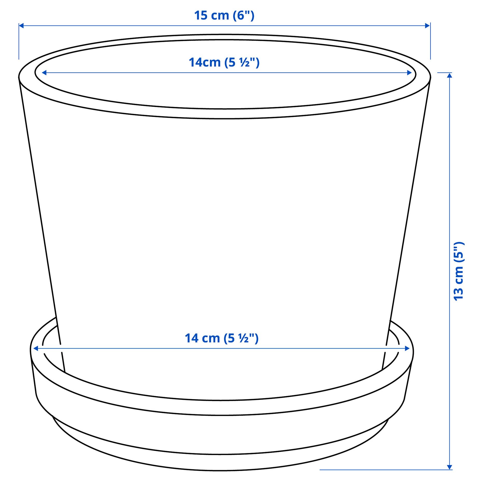 BRUNBÄR, plant pot with saucer/outdoor, 12 cm, 105.108.26