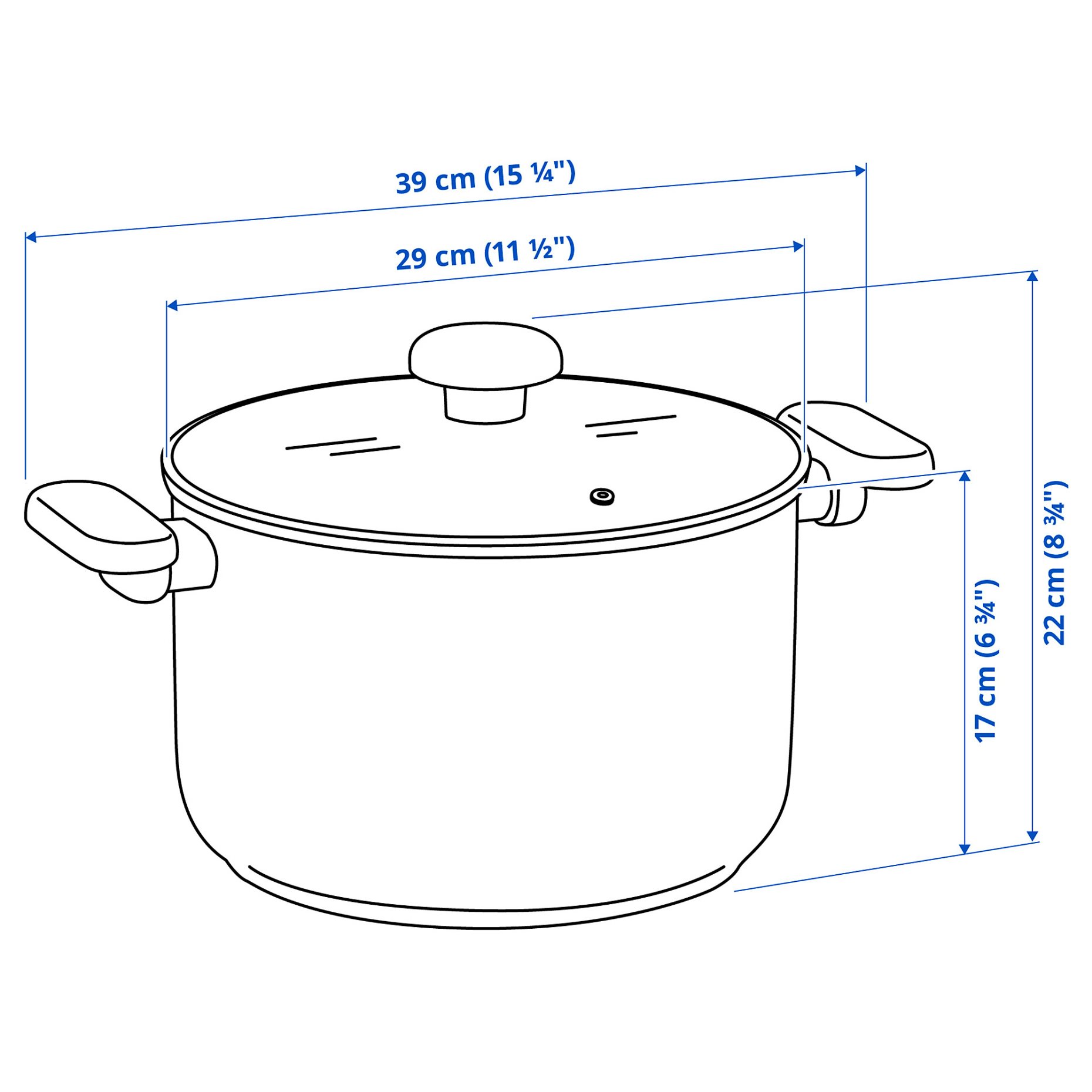 MIDDAGSMAT, pot with lid, 10 l, 105.452.32