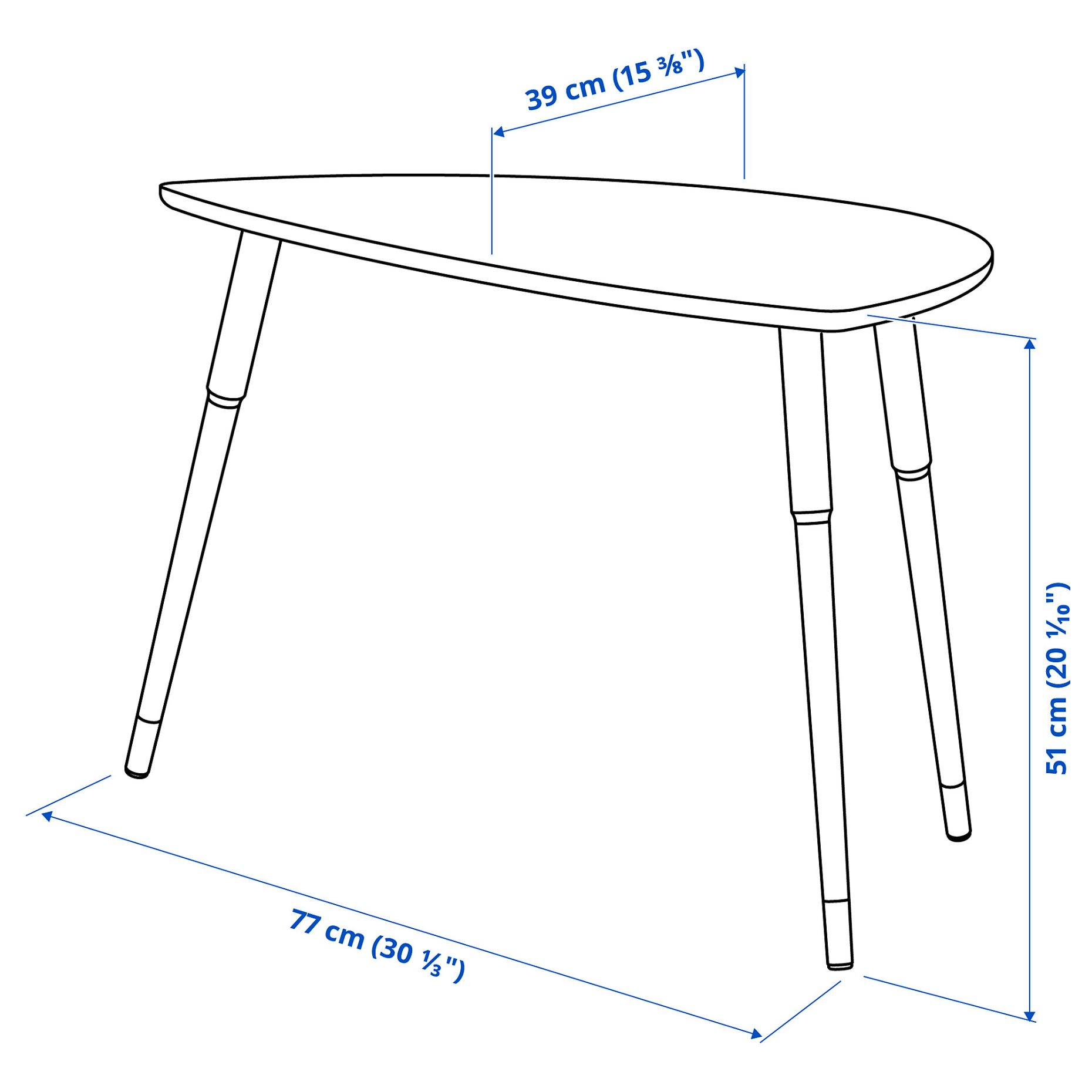 LÖVBACKEN, side table, 77x39 cm, 105.571.02