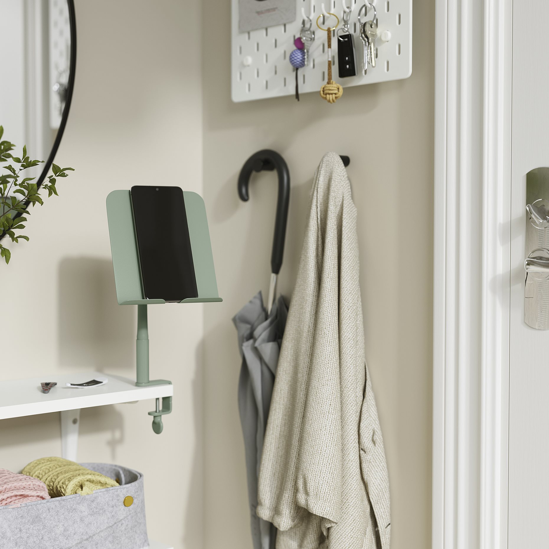 RELATERA, phone/tablet holder with clamp, 105.590.02