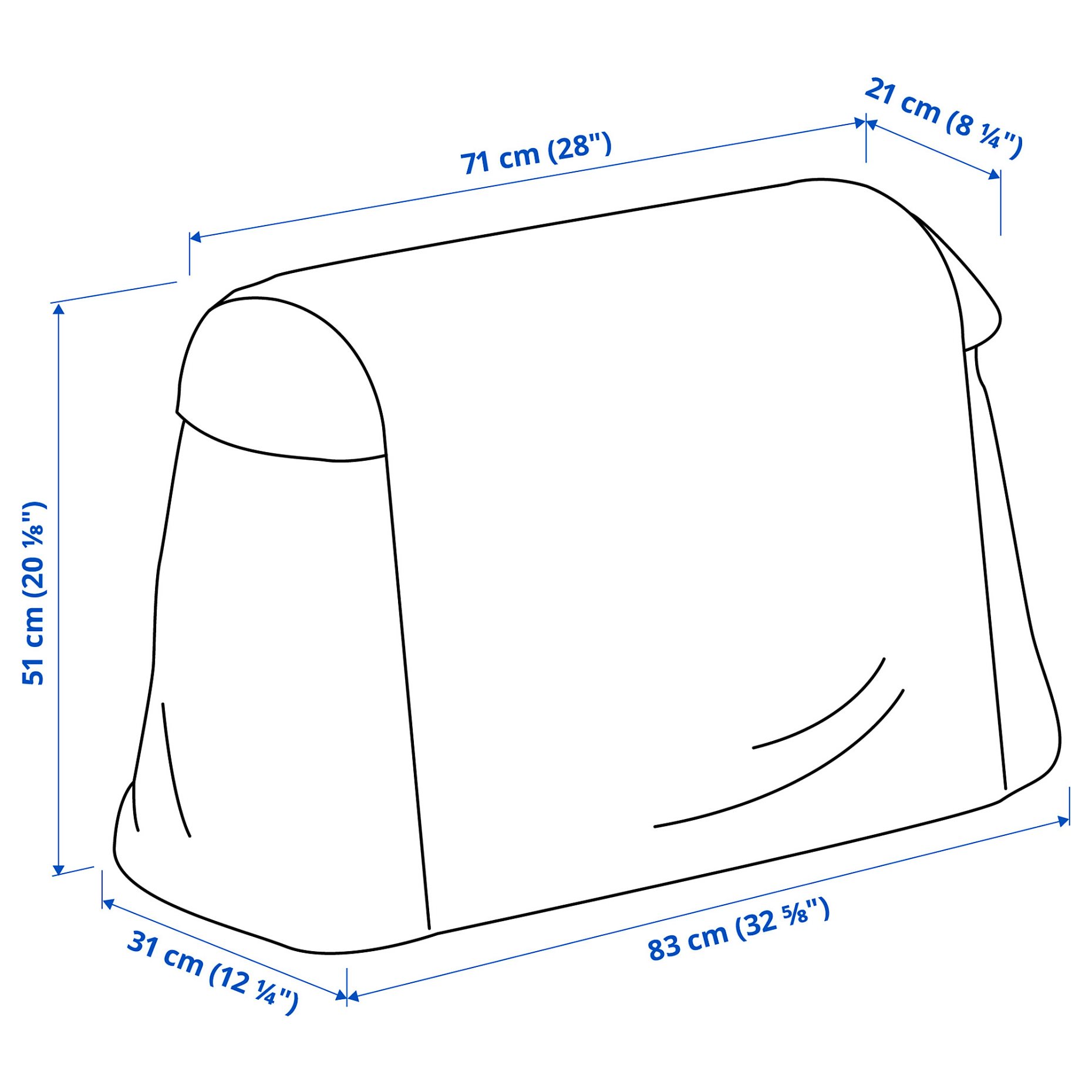 ASPAREN, cover for planter outdoor, 83x51x31 cm, 105.626.55