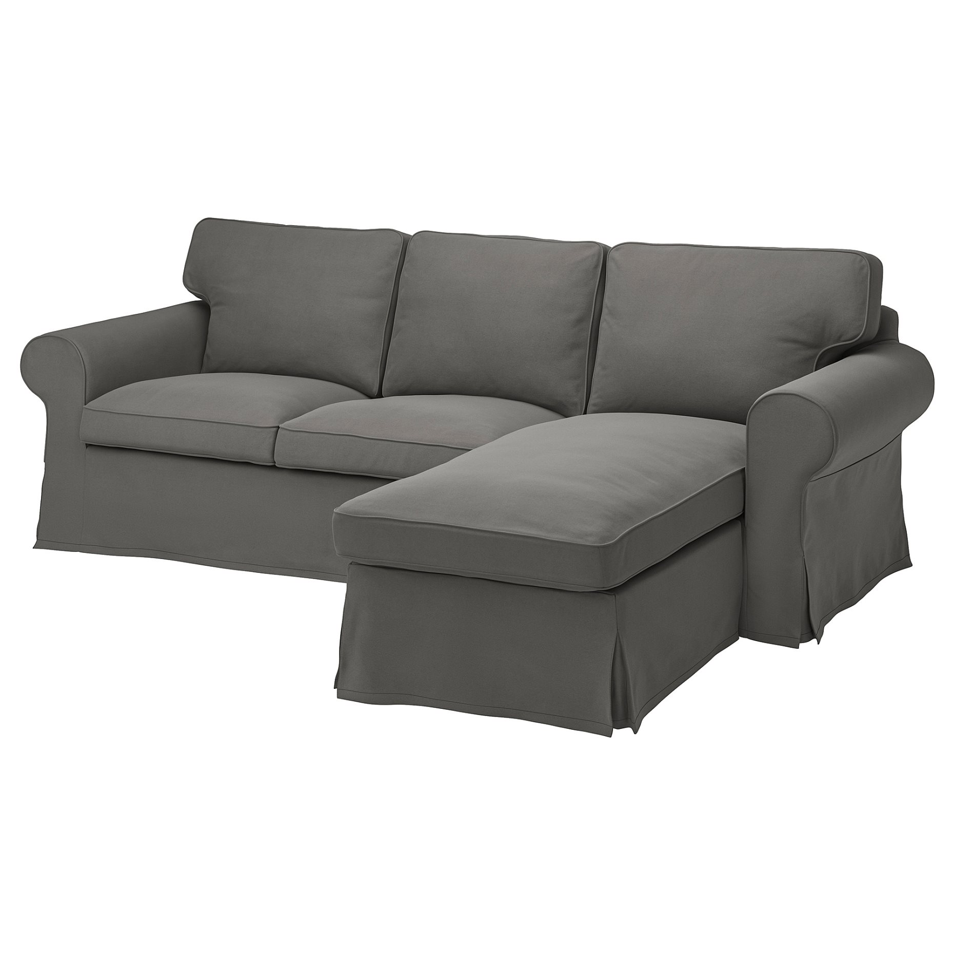 EKTORP, cover for 3-seat sofa with chaise longue, 105.657.29