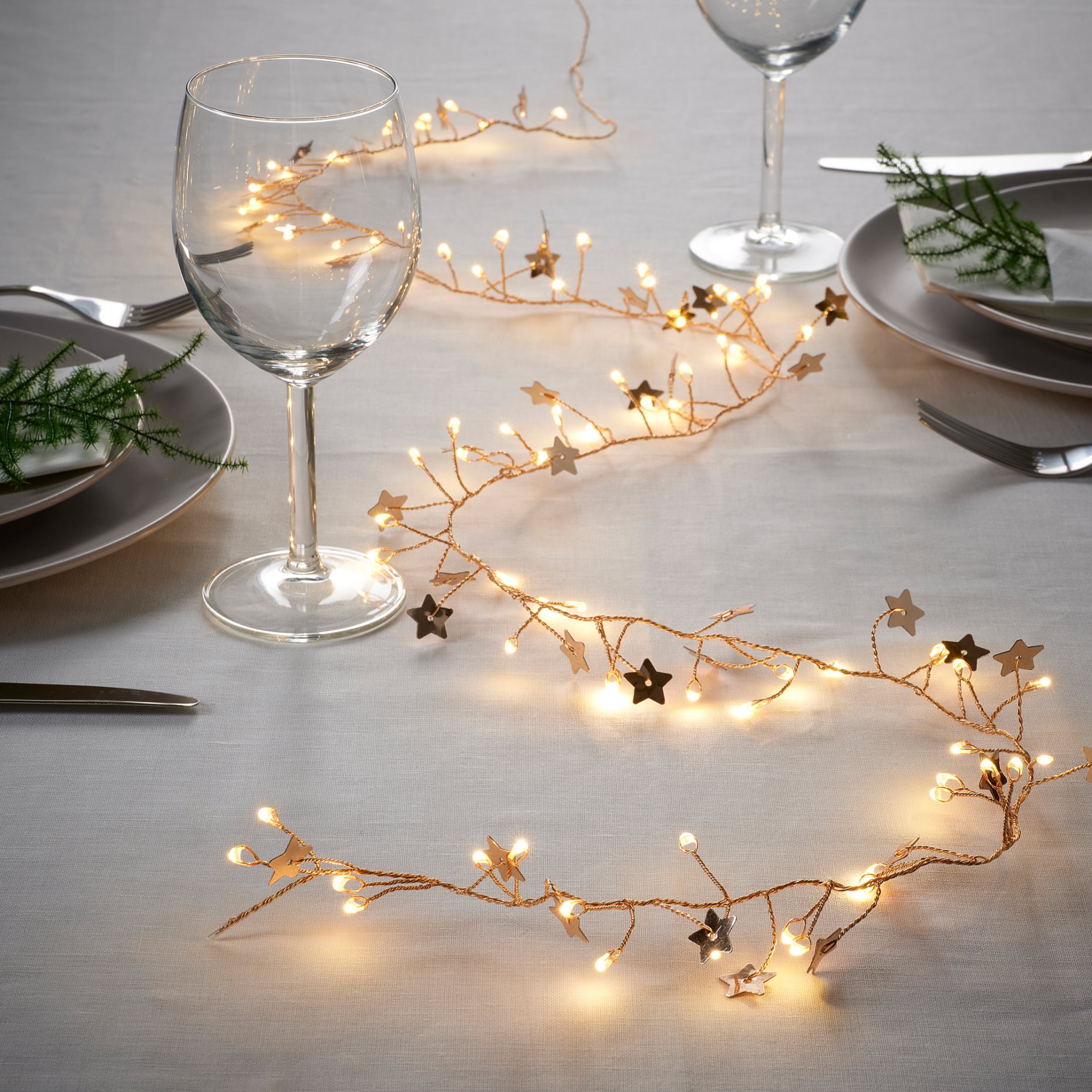 STRÅLA, lighting chain with built in LED light source/80 lights/battery-operated mini/star, 105.991.16