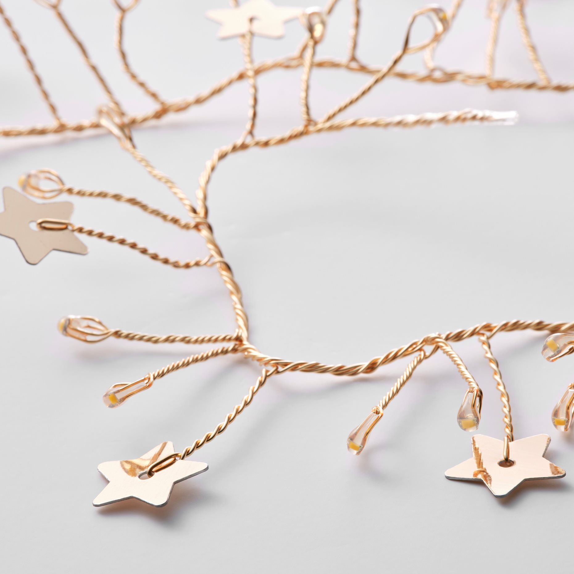 STRÅLA, lighting chain with built in LED light source/80 lights/battery-operated mini/star, 105.991.16