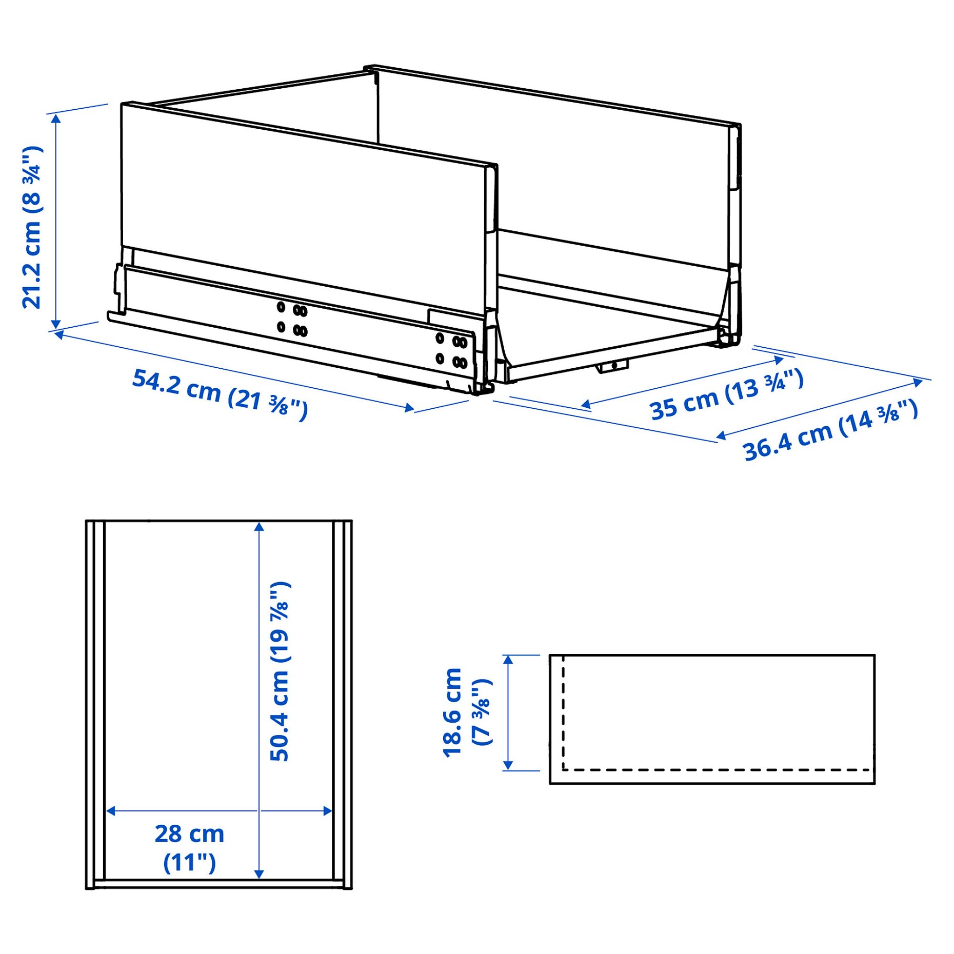 KNIVSHULT, συρτάρι ψηλό, 40x60 cm, 106.006.57