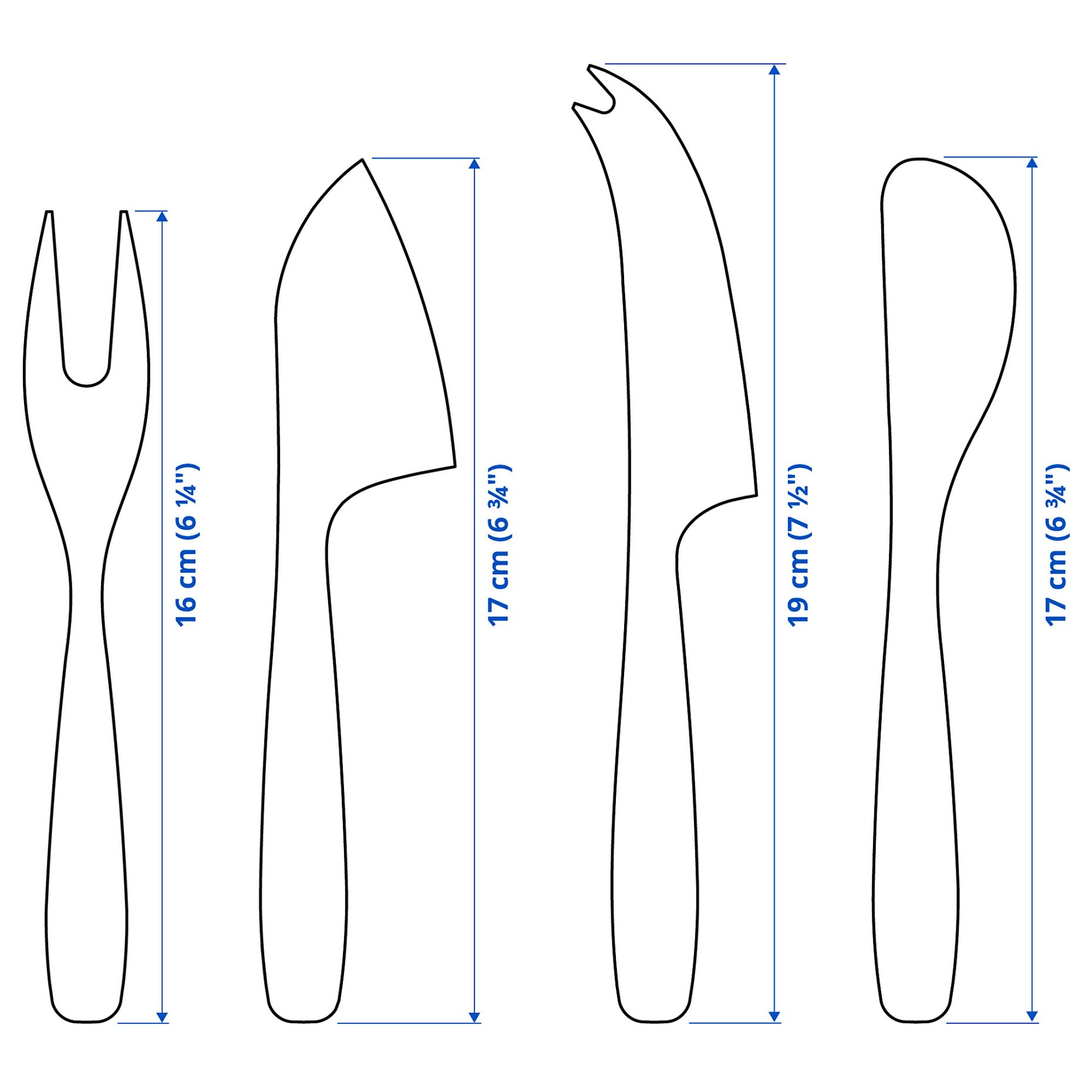 TILLAGD, cheese knife, set of 4, 106.059.47