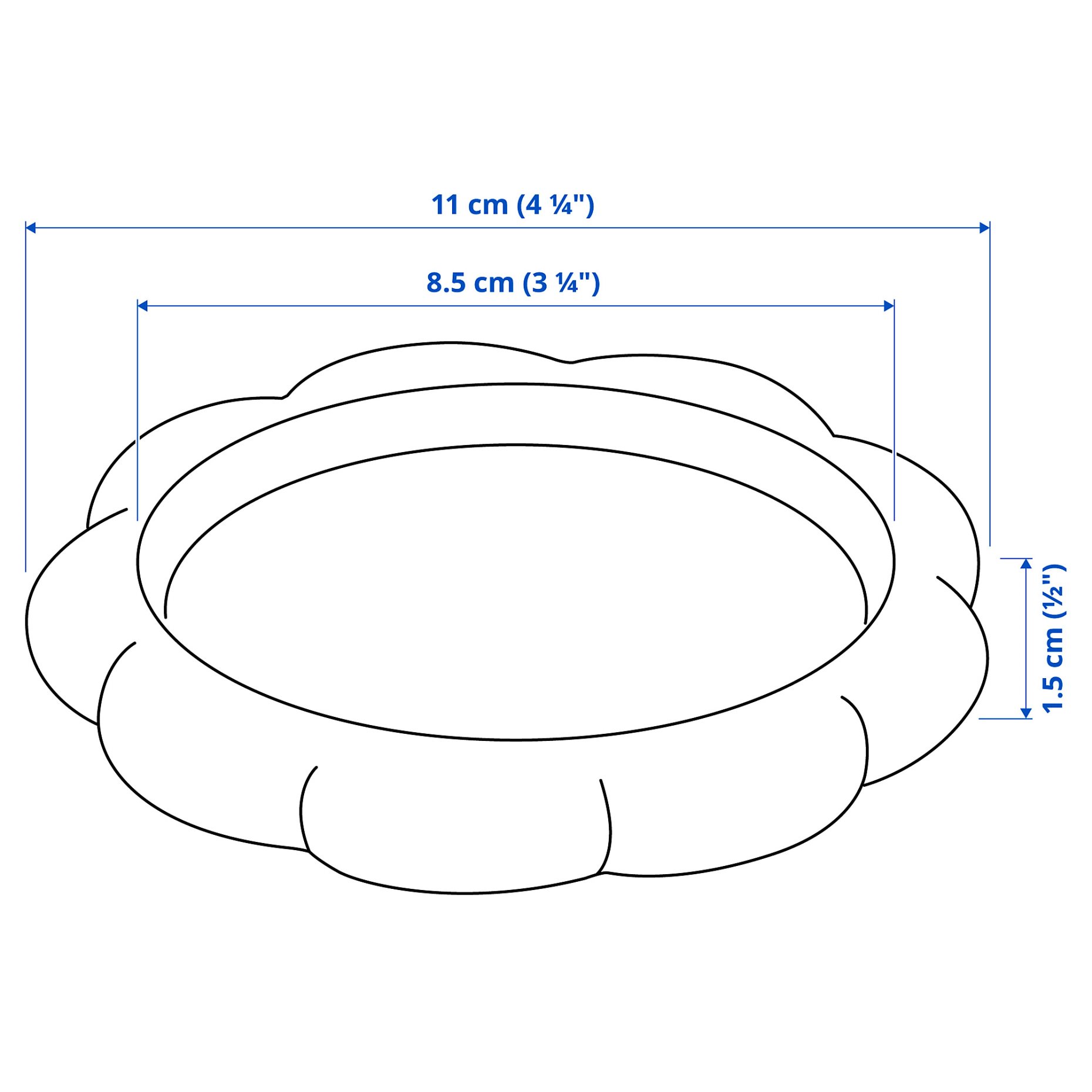 BLADFÅGEL, candle dish, 11 cm, 106.070.41