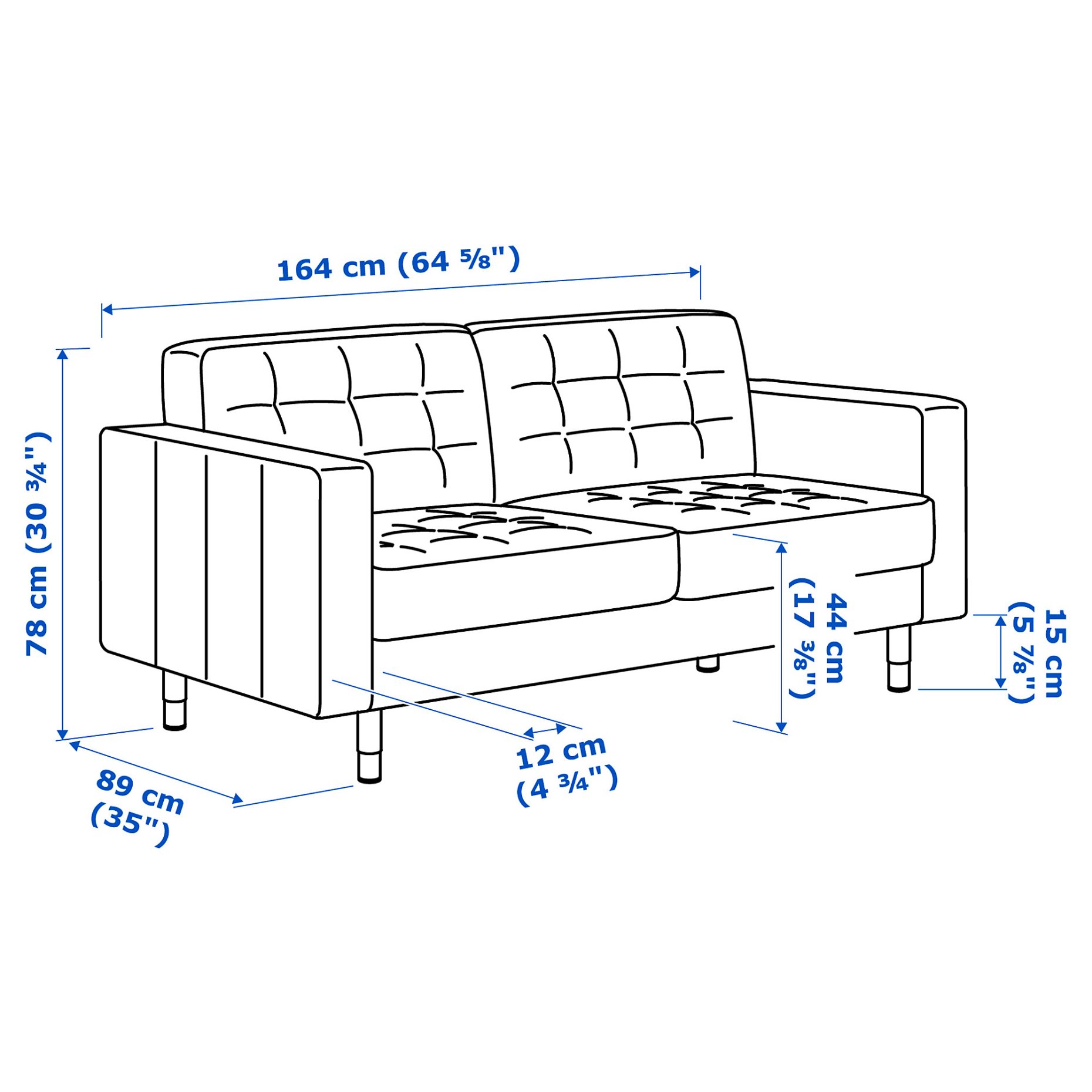 LANDSKRONA, two-seat sofa, 190.317.42