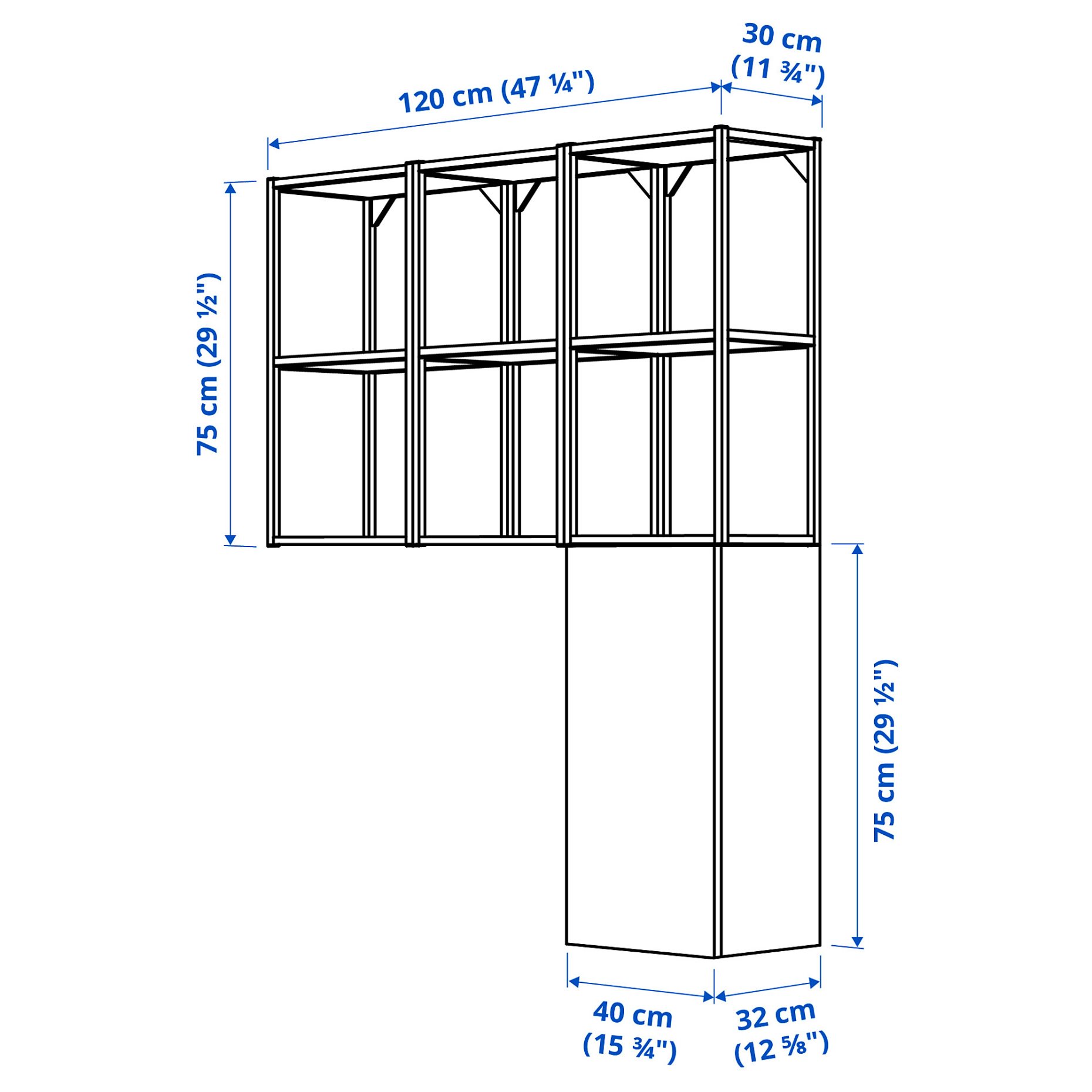 ENHET, σύνθεση αποθήκευσης για χώρο πλυντήριου, 193.314.82