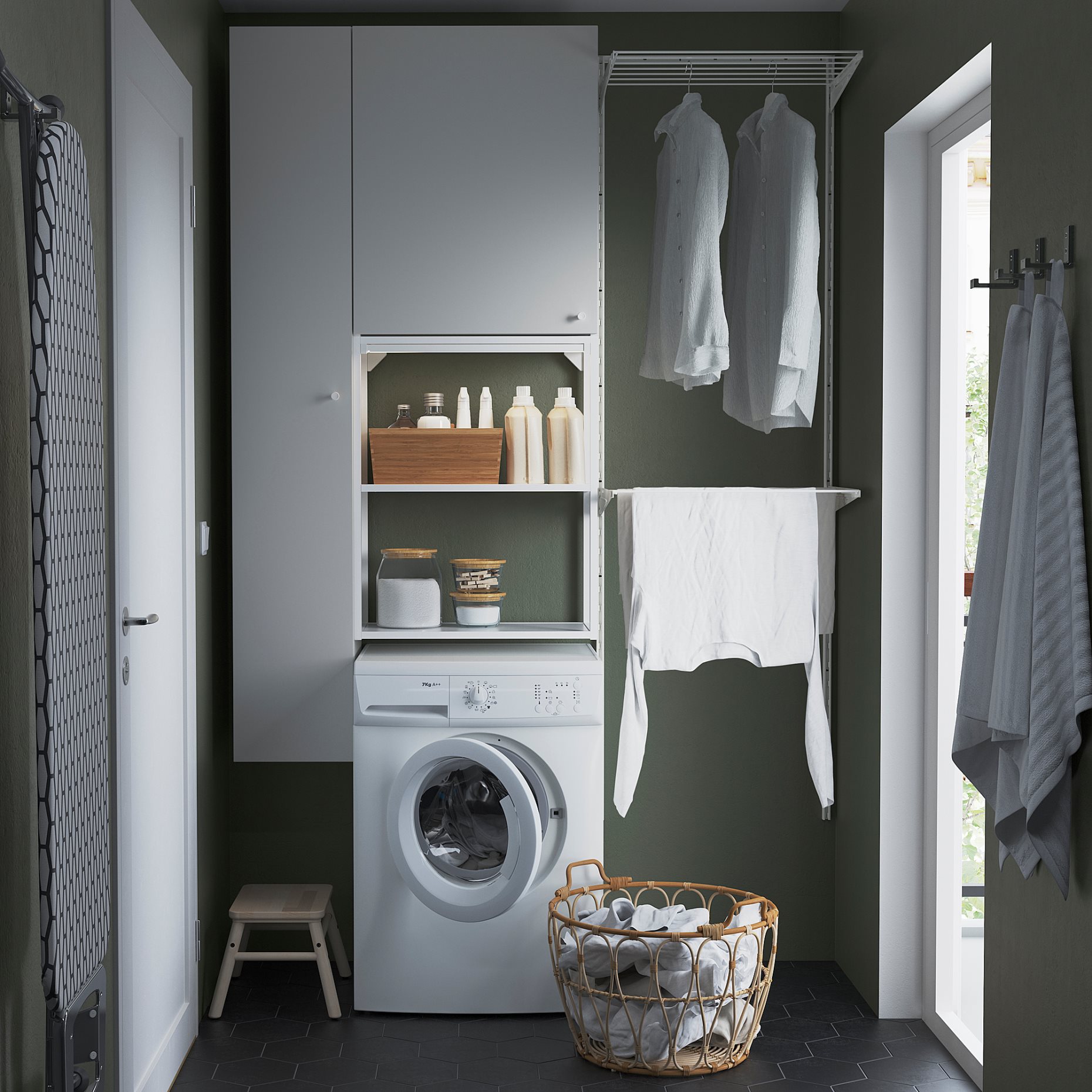 ENHET, storage combination for laundry, 193.315.09