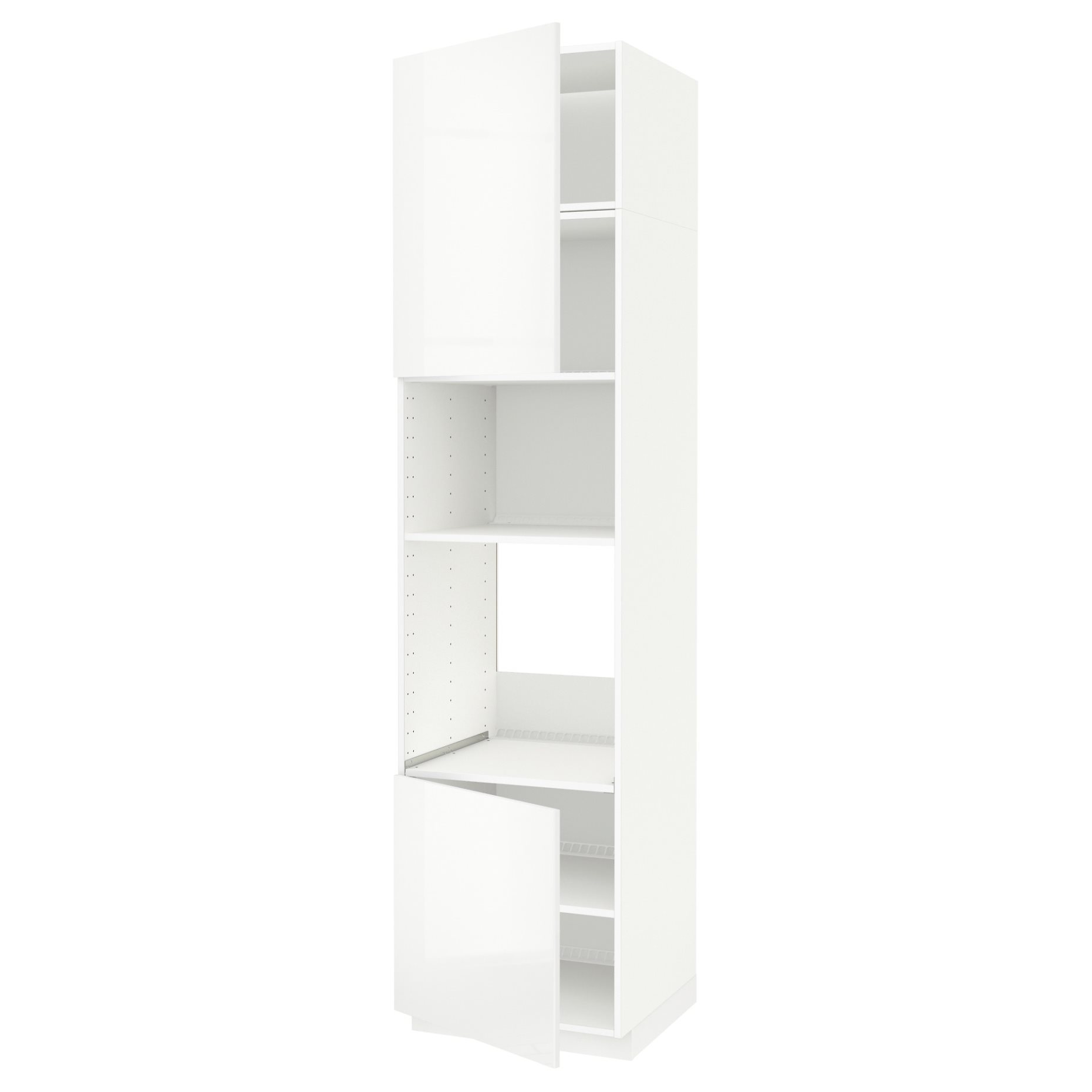 METOD, high cabinet for oven/microwave with 2 doors/shelves, 60x60x240 cm, 194.579.66