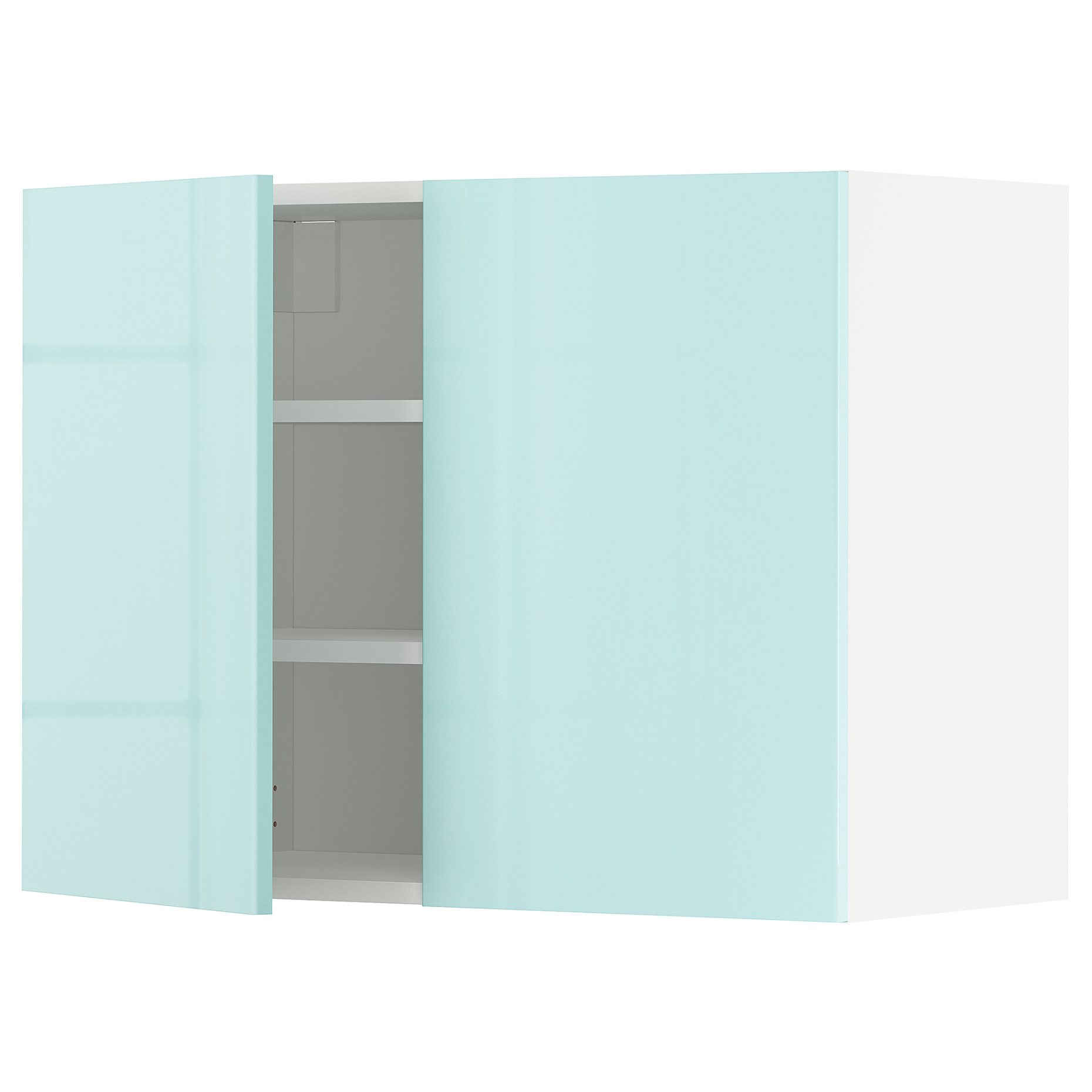 METOD, wall cabinet with shelves/2 doors, 80x60 cm, 194.610.77