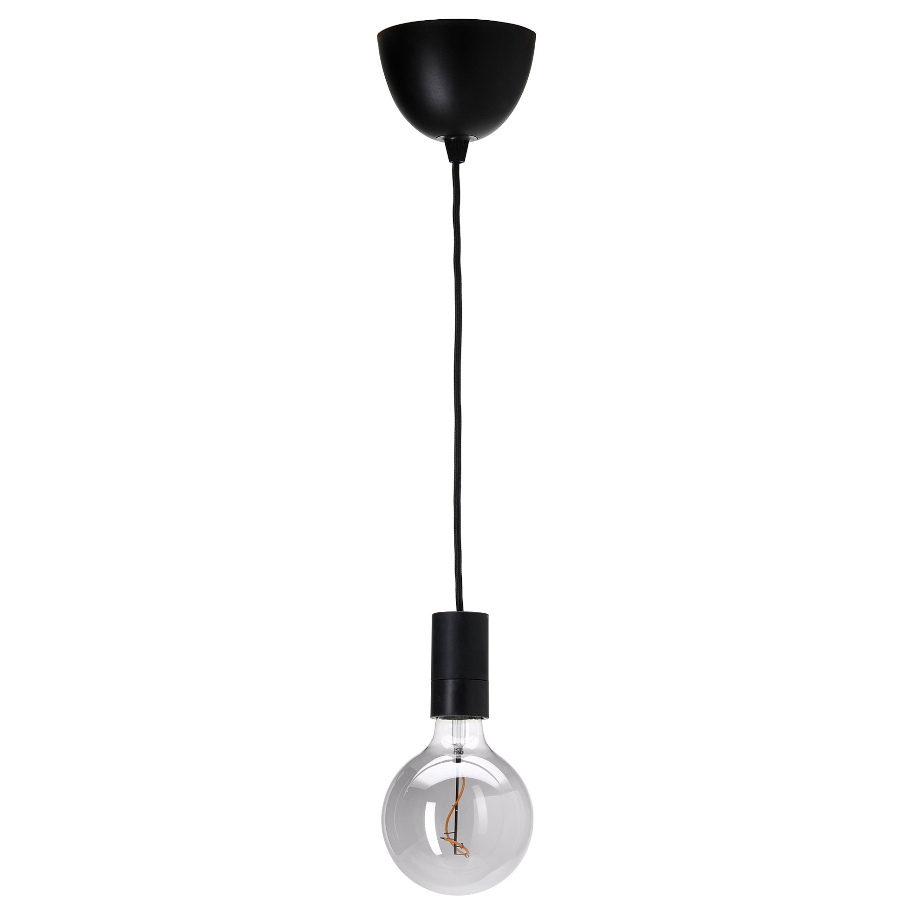 SUNNEBY/MOLNART, pendant lamp with light bulb, 125 mm, 194.783.13