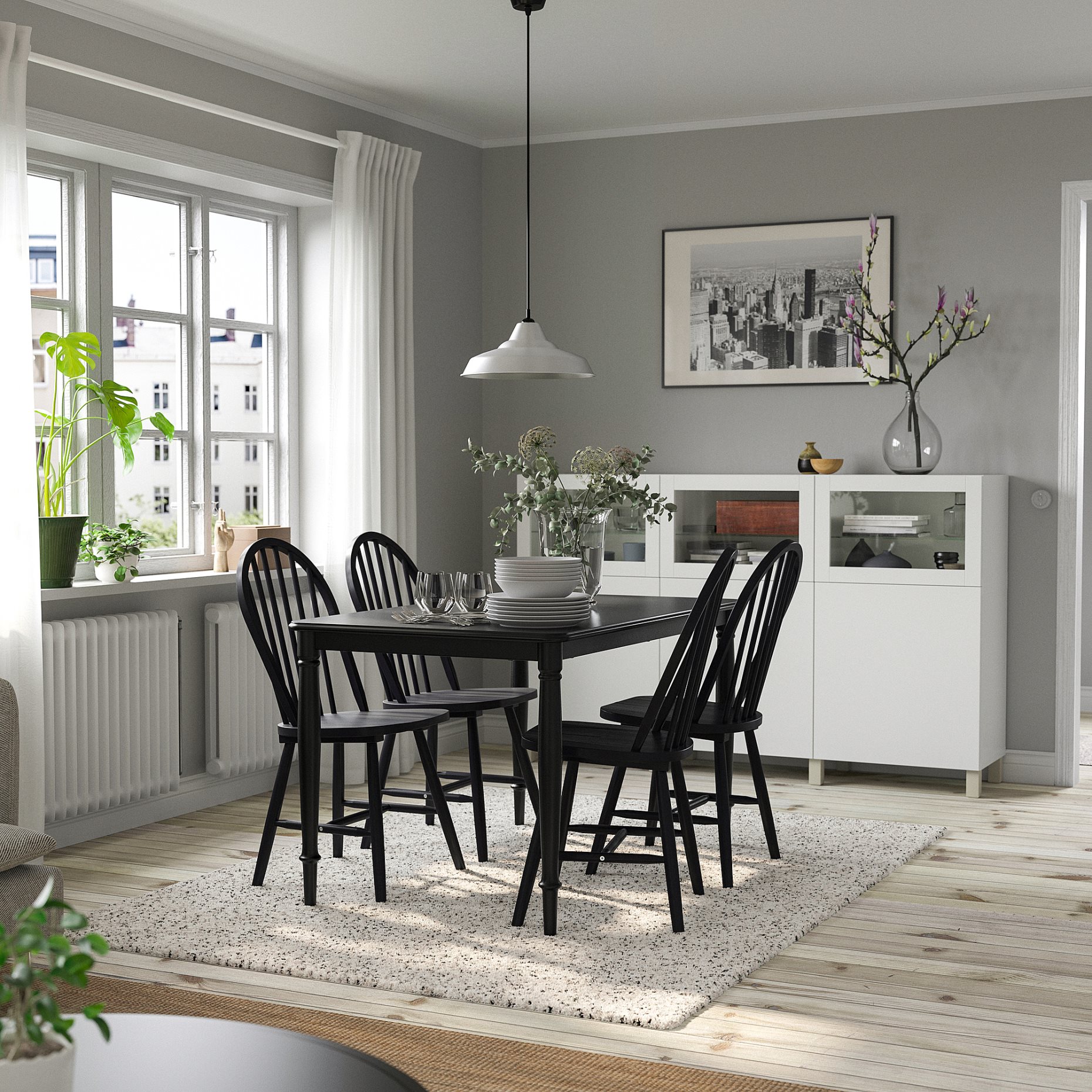 DANDERYD/SKOGSTA, table and 4 chairs, 130 cm, 195.442.90