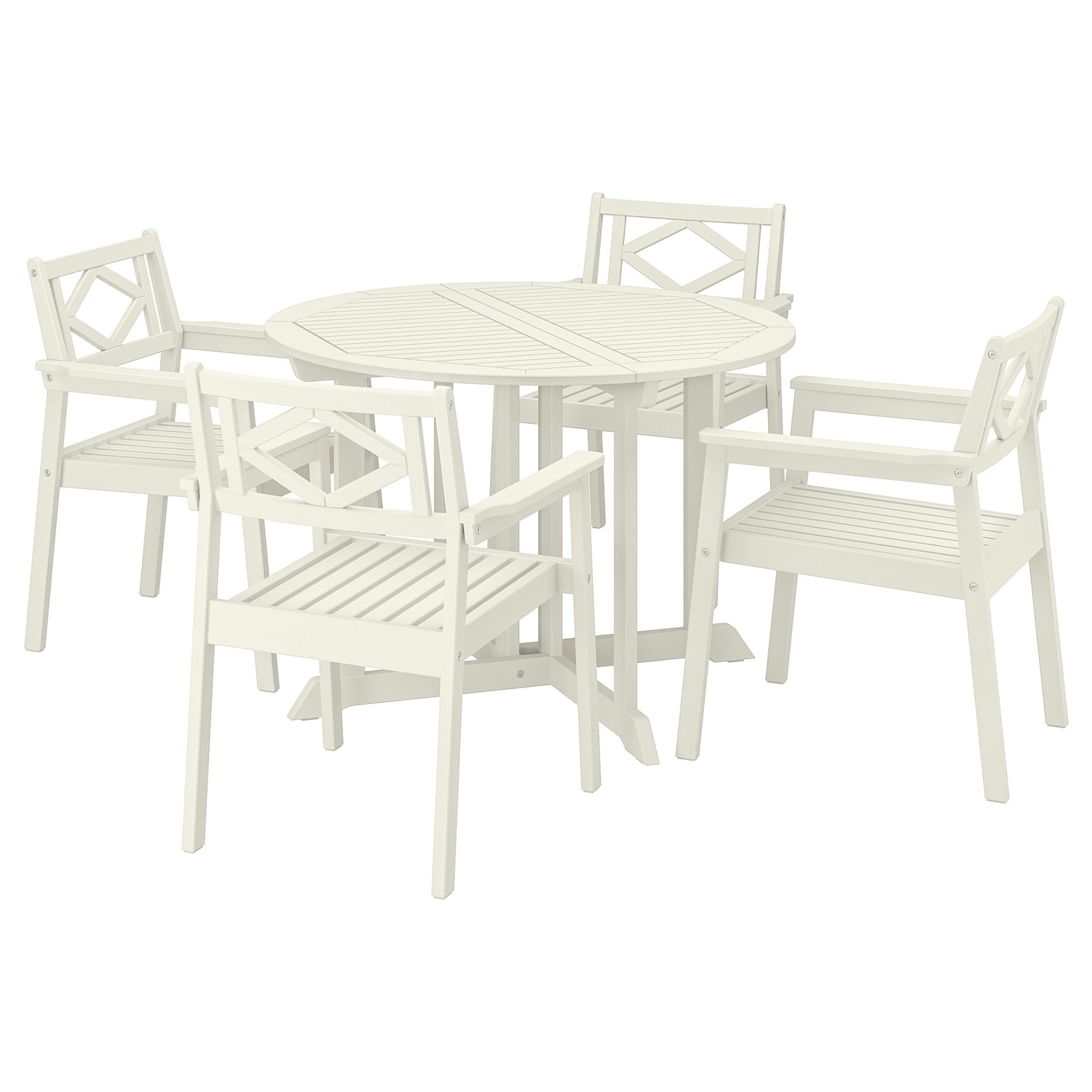 BONDHOLMEN, table/4 chairs with armrests, outdoor, 195.498.34