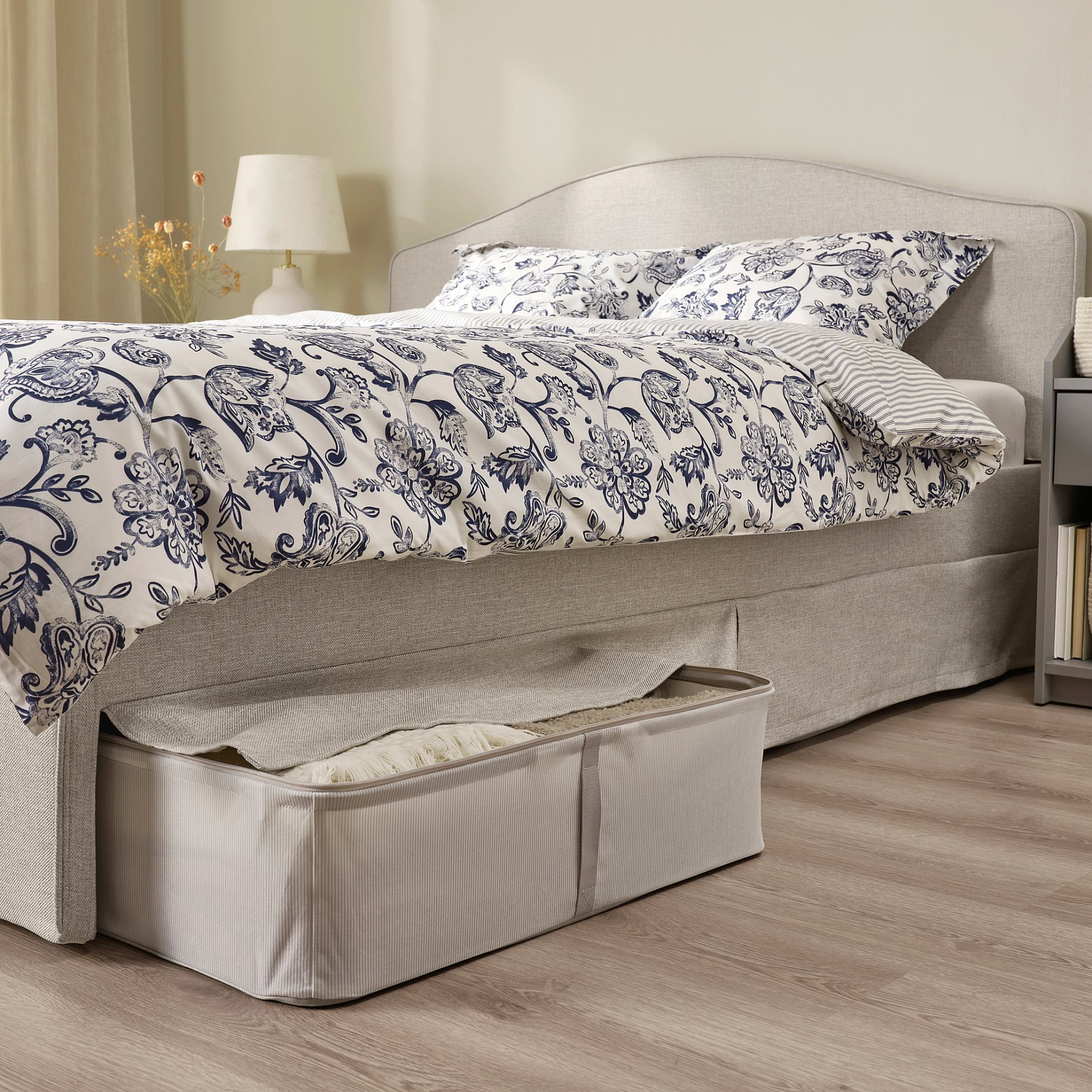 RAMNEFJALL, κρεβάτι με επένδυση, 140x200 cm, 195.601.57