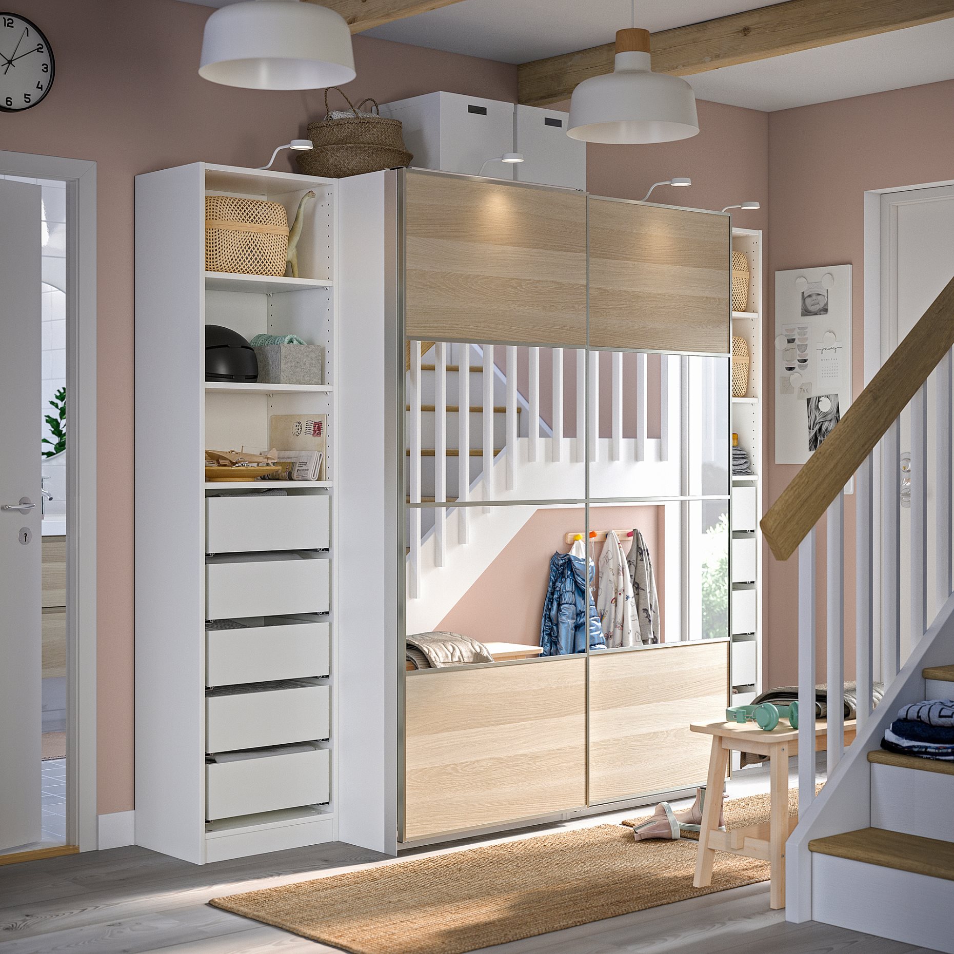 PAX/MEH/AULI, wardrobe combination, 250x66x201 cm, 195.614.30