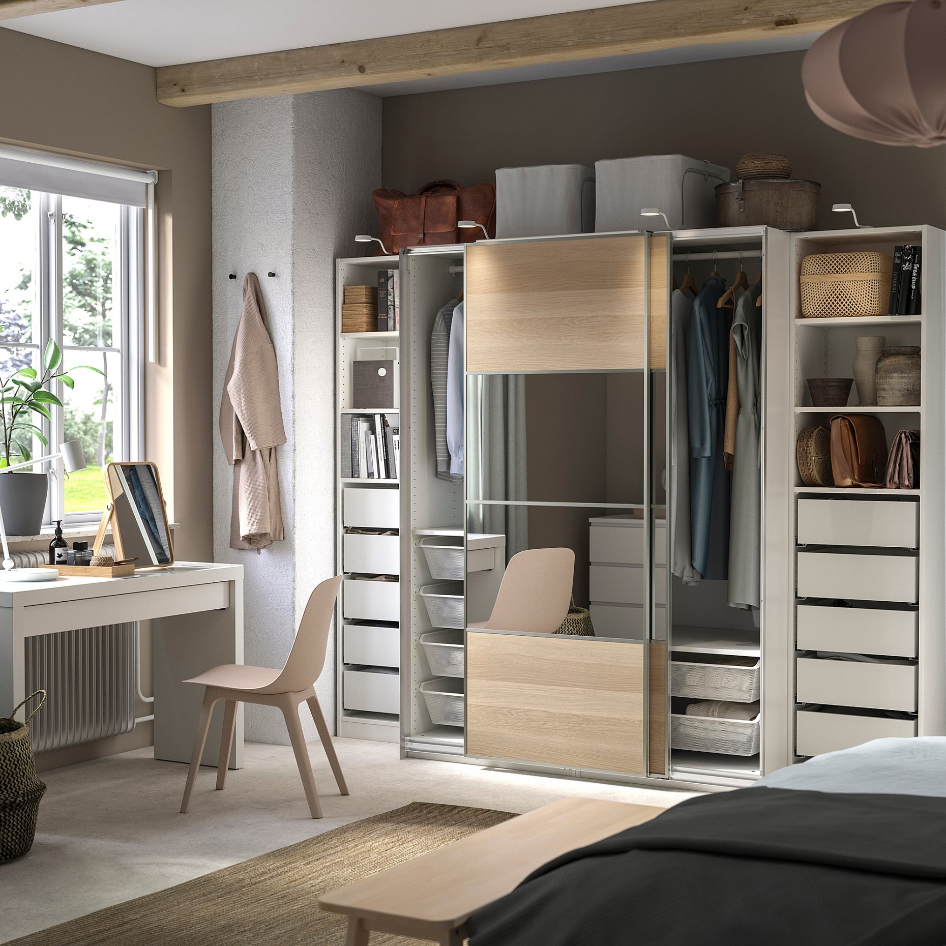 PAX/MEH/AULI, wardrobe combination, 250x66x201 cm, 195.614.30
