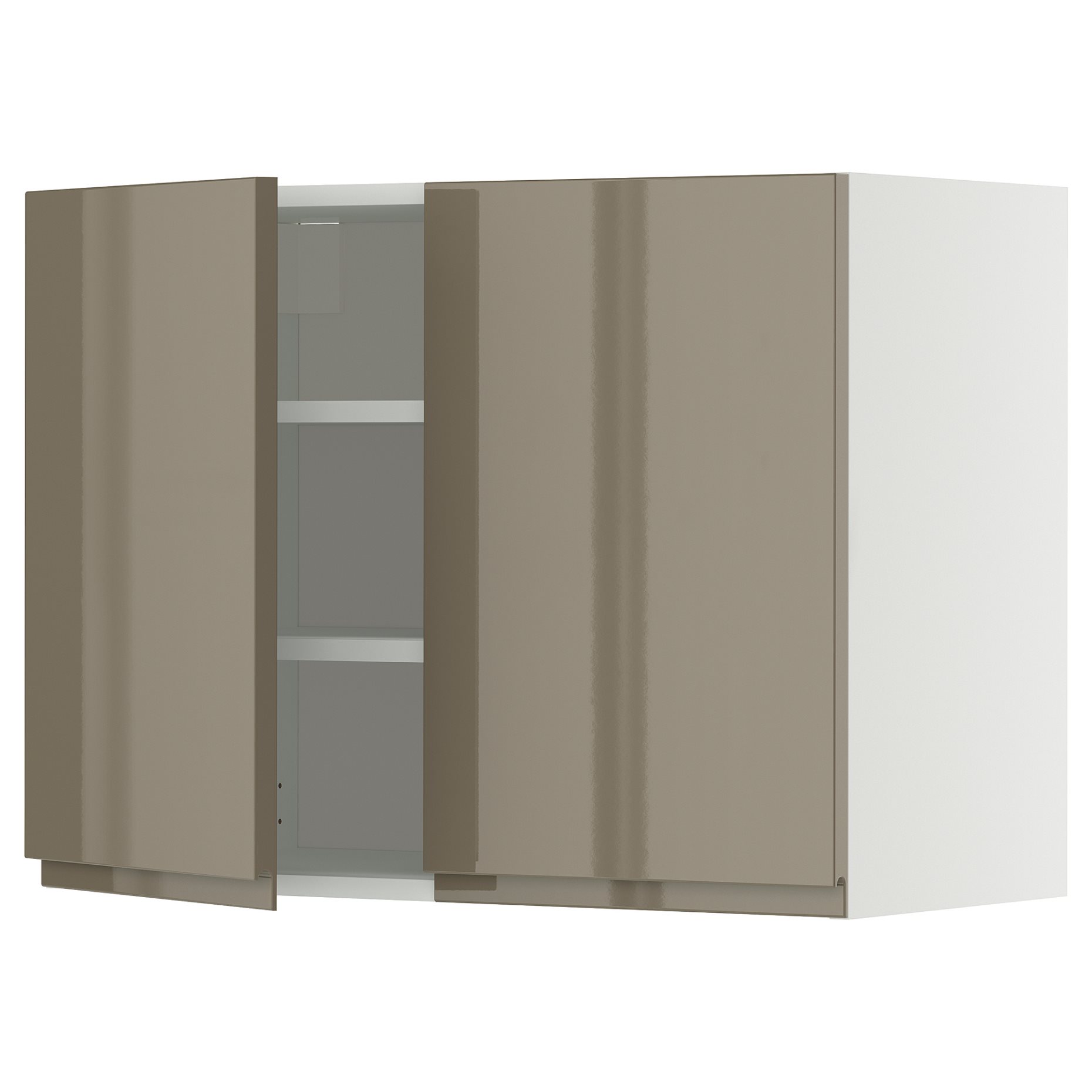 METOD, wall cabinet with shelves/2 doors, 80x60 cm, 195.774.31