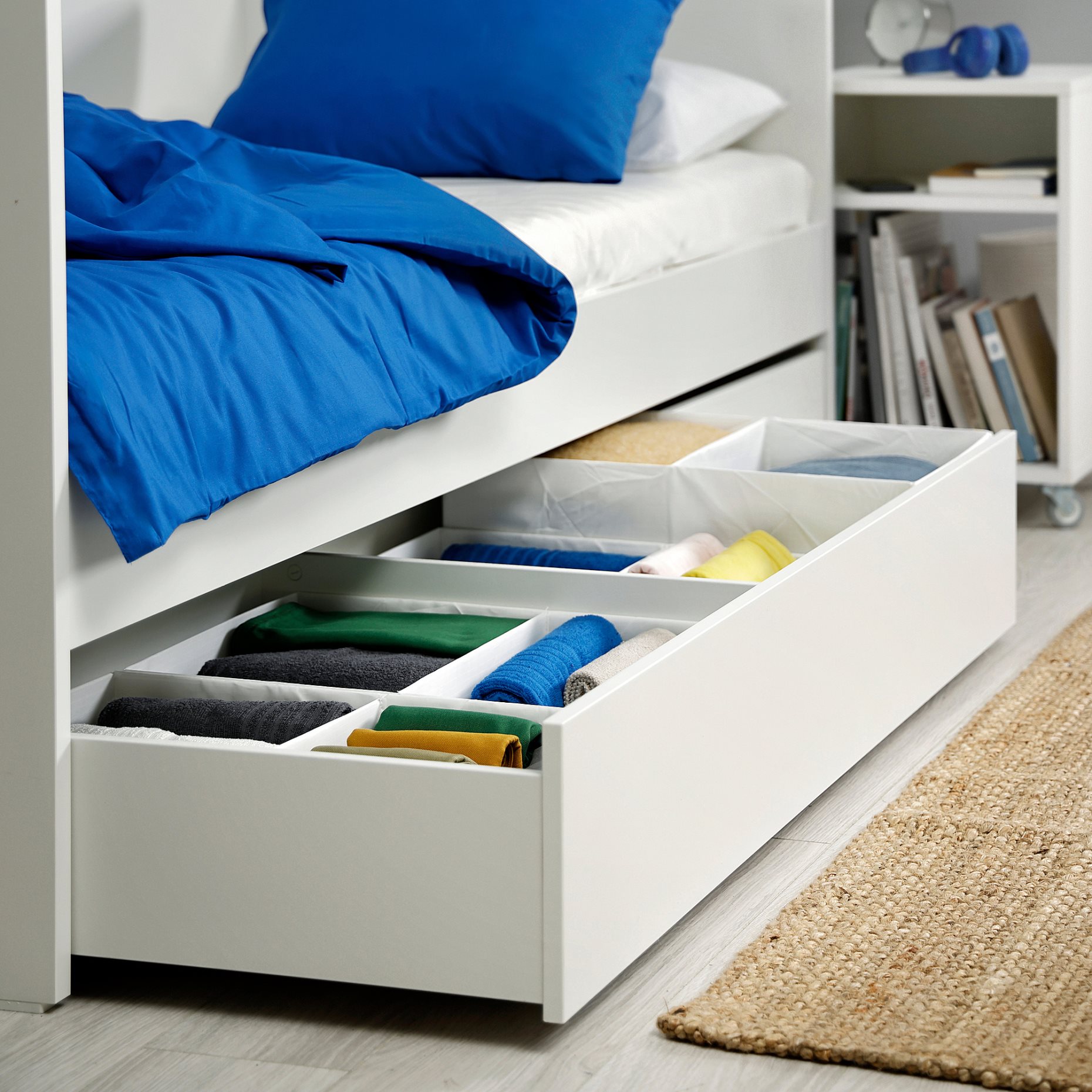 VIHALS, day-bed with storage/1 mattress, 80x200 cm, 195.805.94