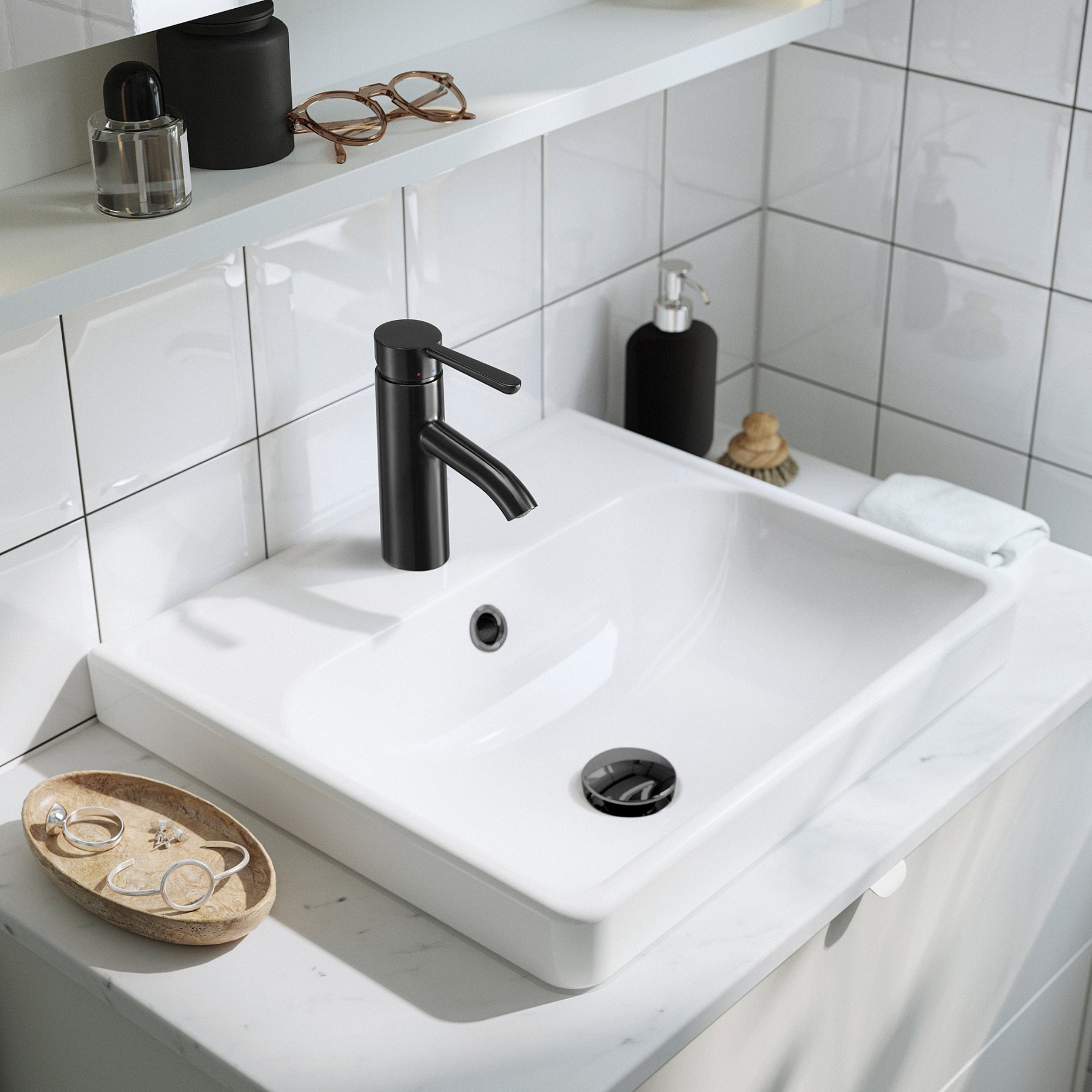 HAVBACK/ORRSJON, wash-stand with drawers/wash-basin/tap, 62x49x71 cm, 195.905.74