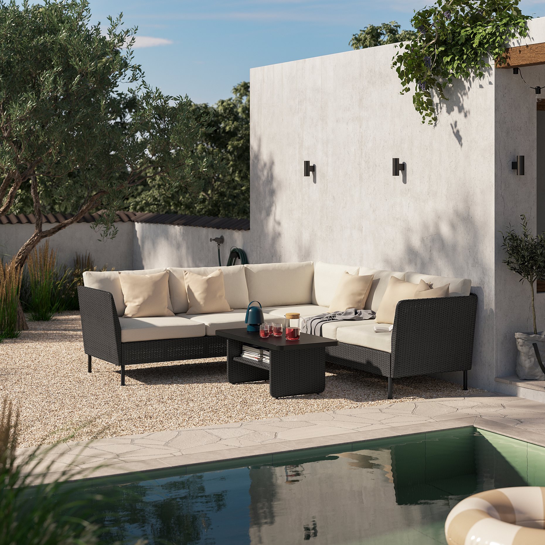 VITTSKÄR, 4-seat modular corner sofa, outdoor, 195.912.29