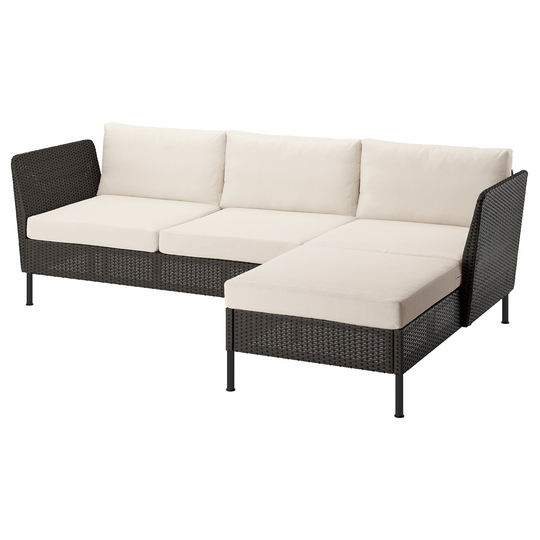 VITTSKÄR, 3-seat sofa with chaise longue and armrests, outdoor, 195.912.53