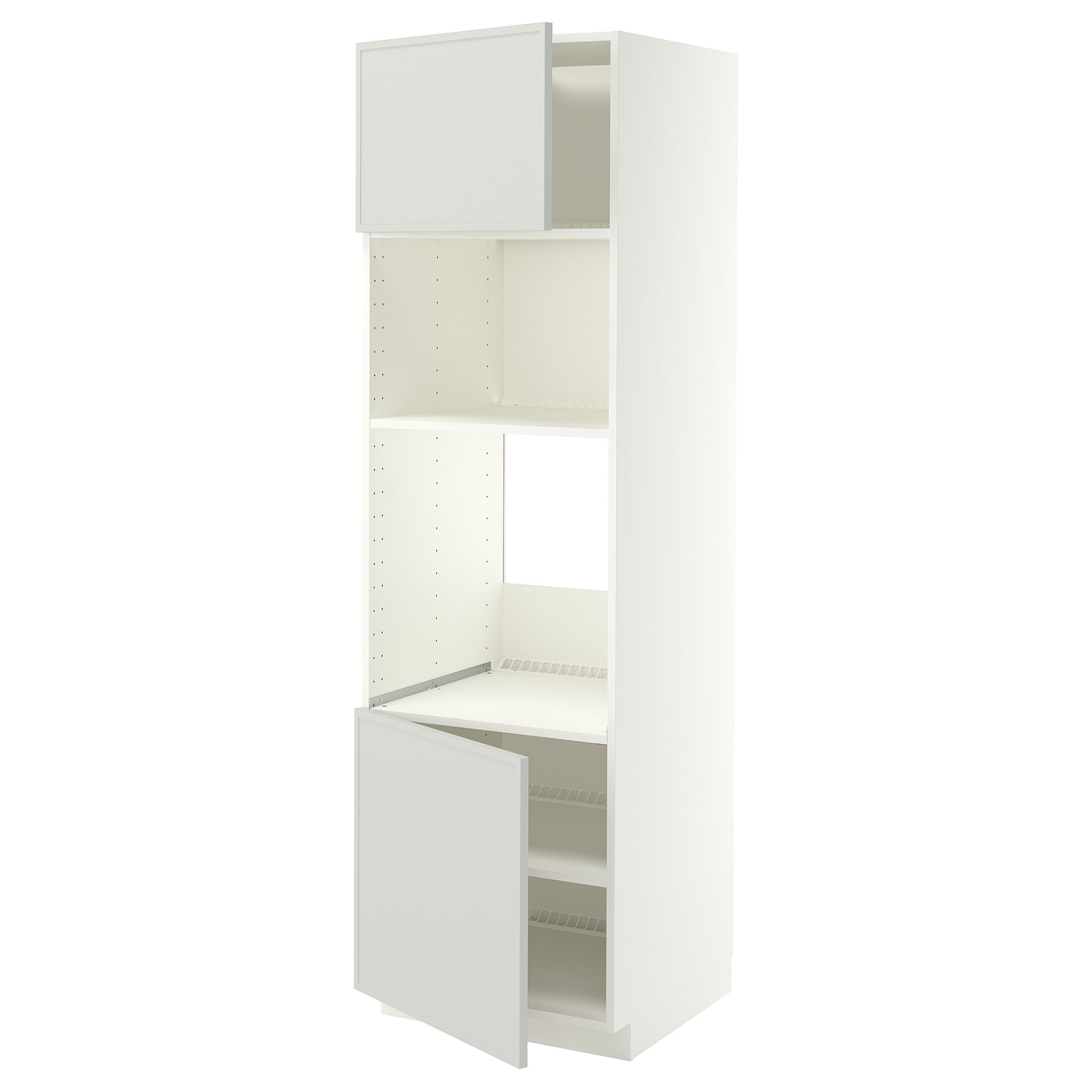 METOD, high cabinet for oven/microwave with 2 doors/shelves, 60x60x200 cm, 196.049.48