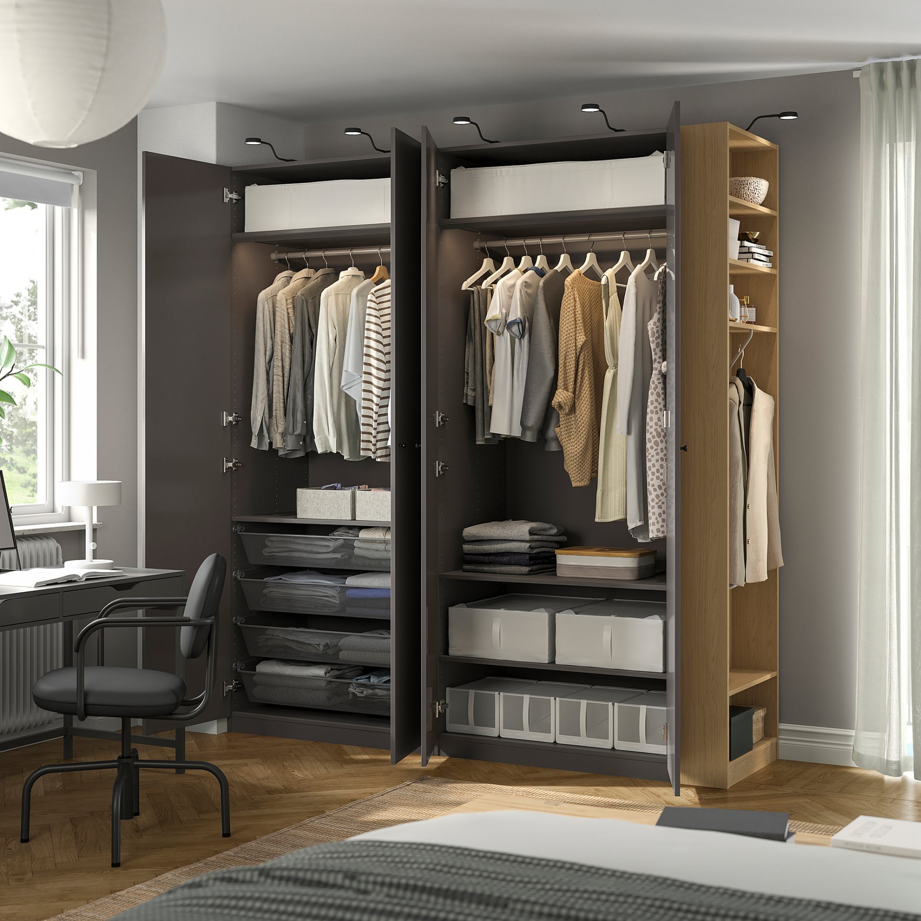 PAX/FORSAND, συνδυασμός ντουλάπας, 220x60x236 cm, 196.070.46