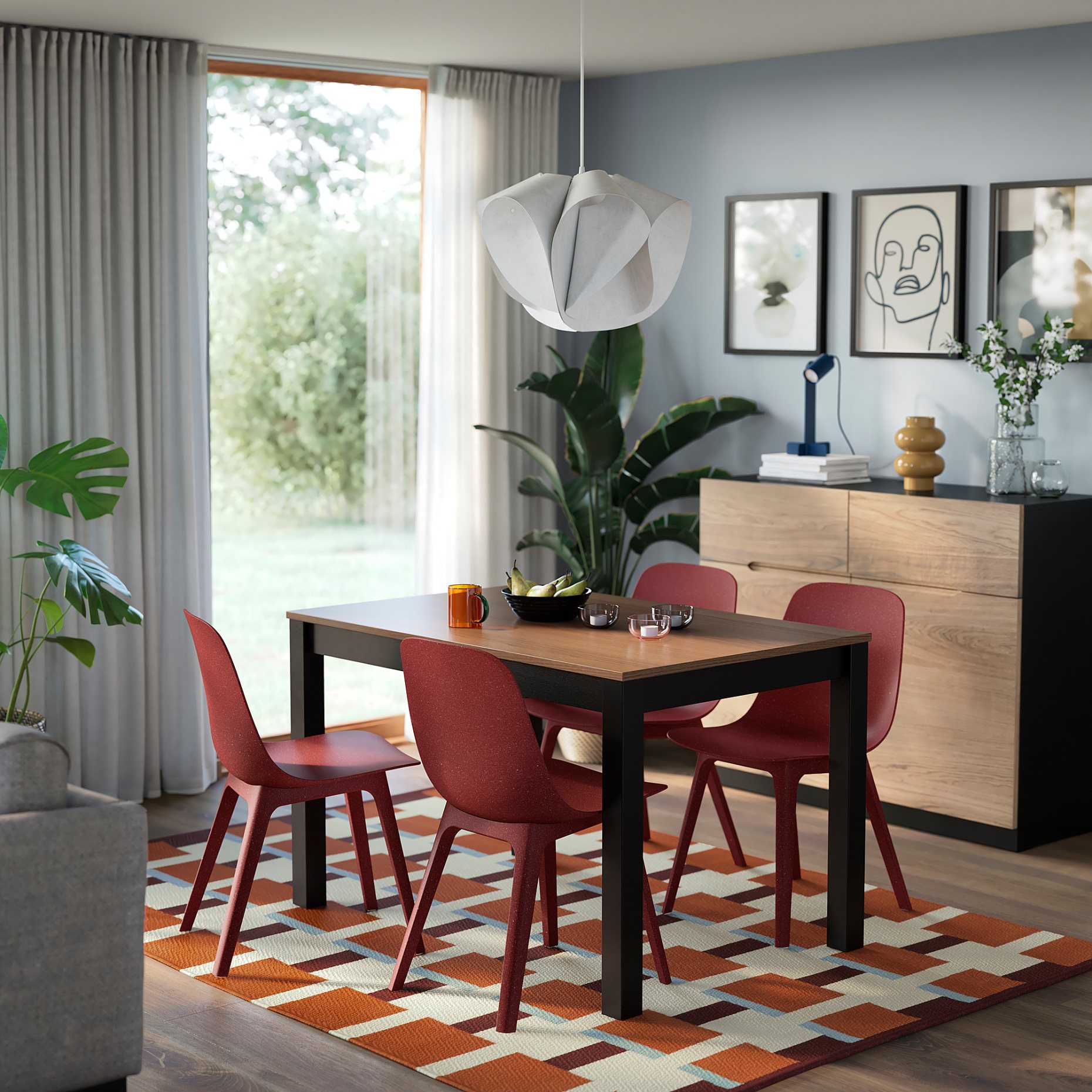 ÅLHULT/ODGER, table and 4 chairs, 120x80 cm, 196.100.77