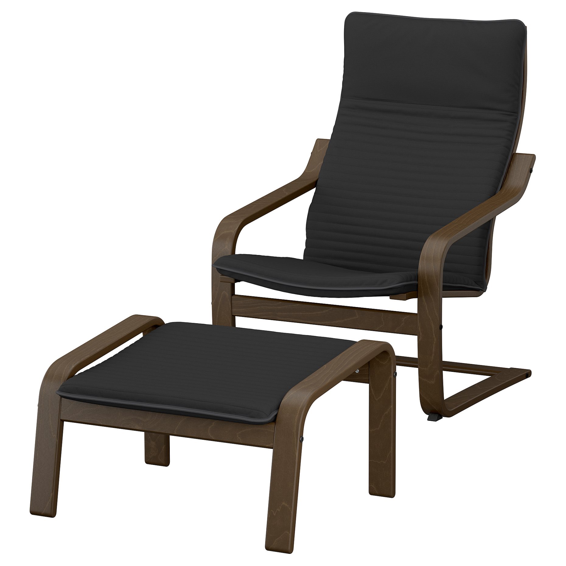 POÄNG, armchair and footstool, 196.254.65