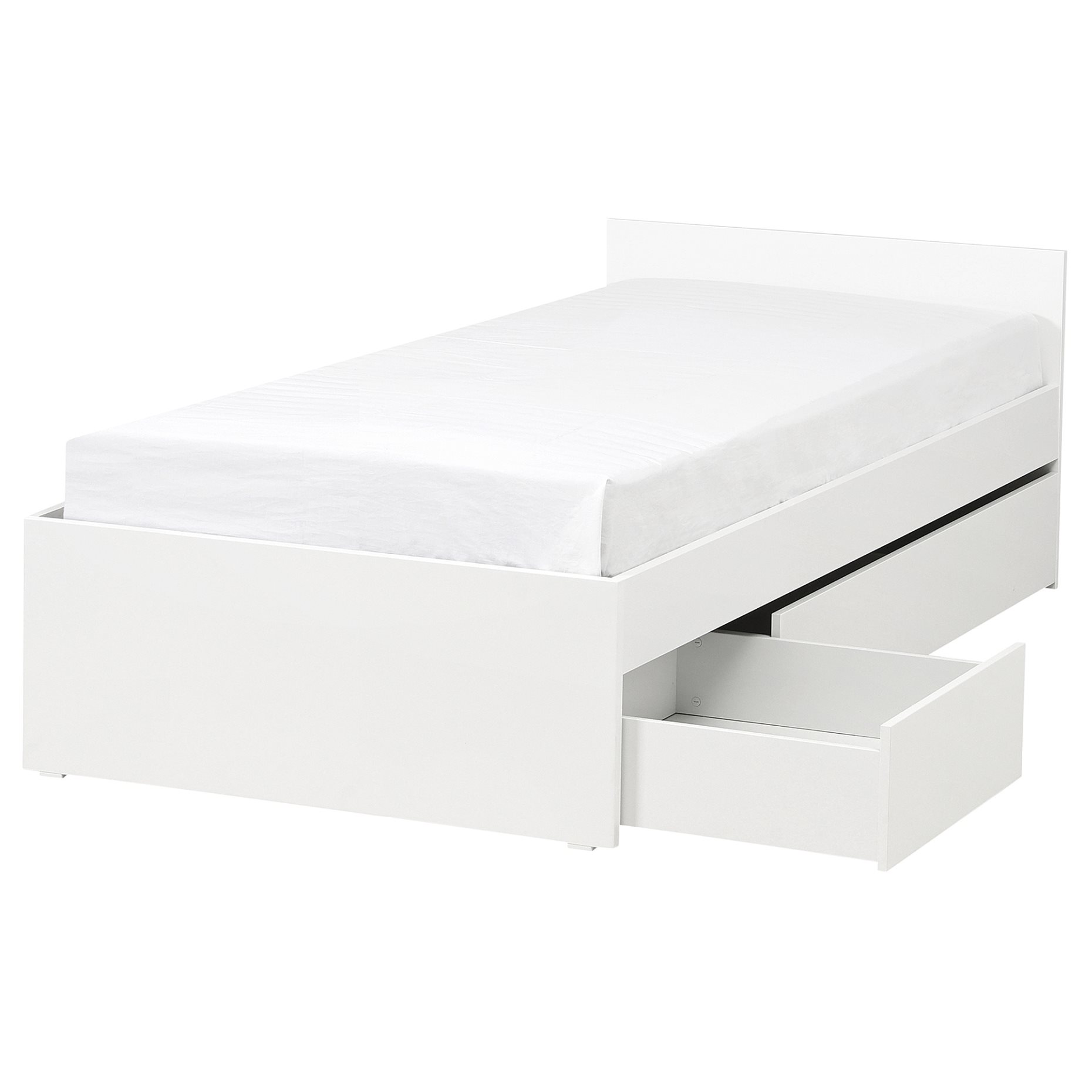 VIHALS, bed frame with 2 storage boxes, 90x200 cm, 196.347.33