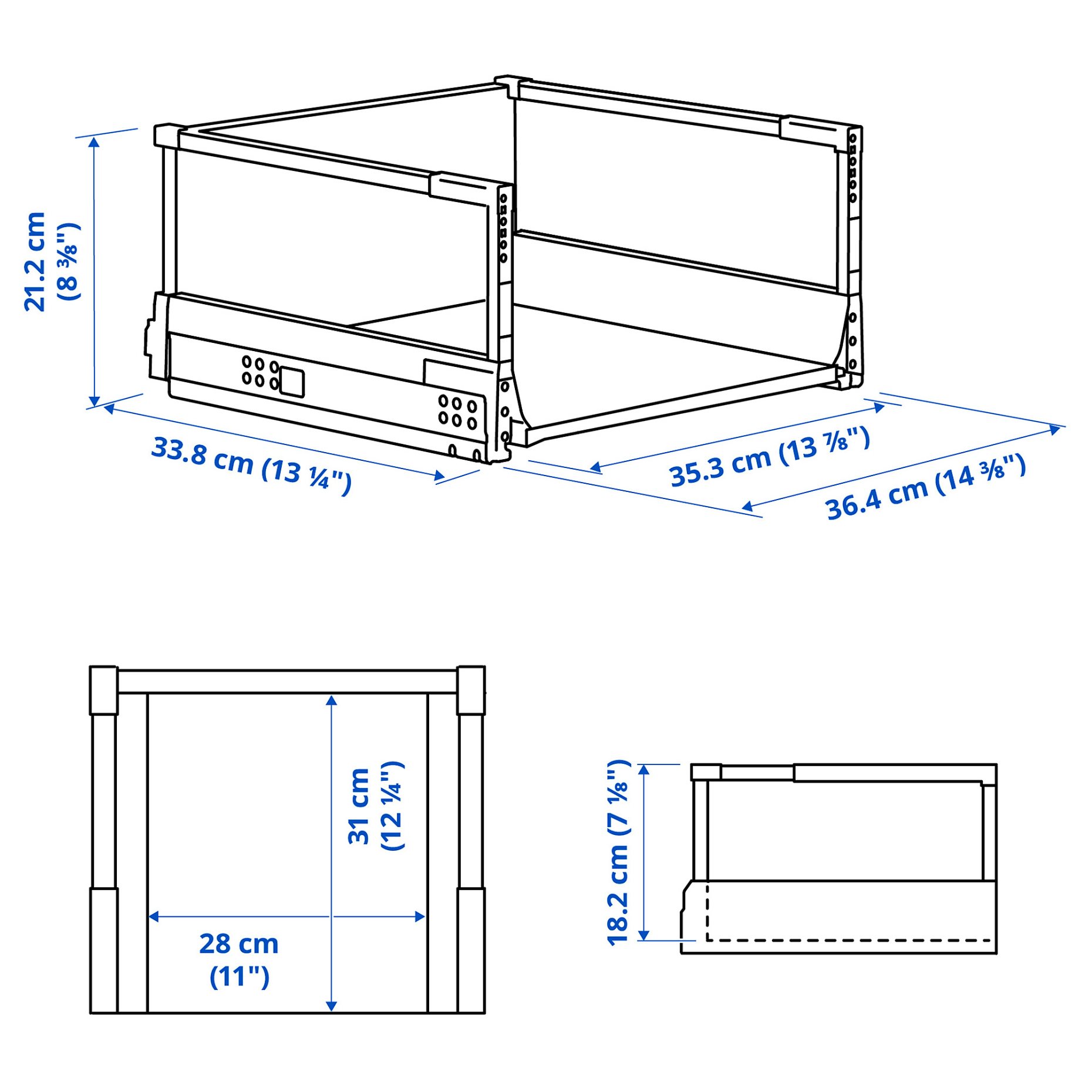 MAXIMERA, drawer, high, 202.850.21