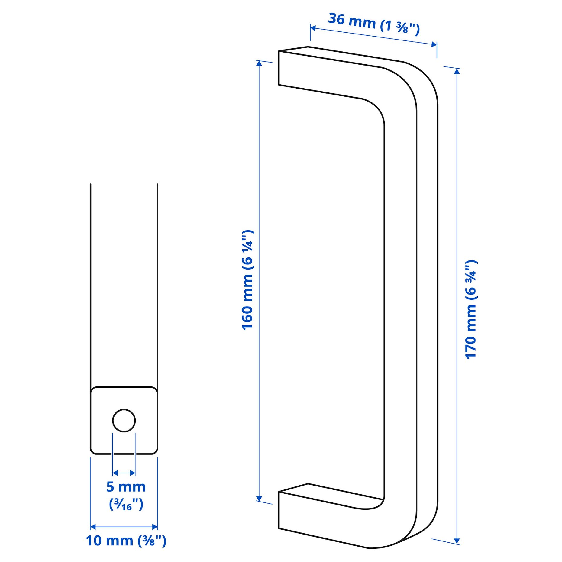BORGHAMN, handle, 2 pack, 203.160.46