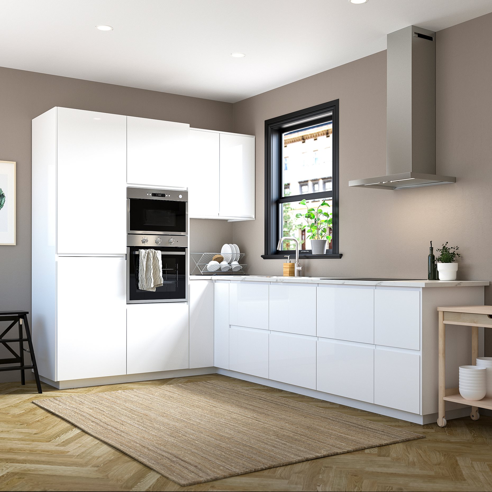 VOXTORP, πόρτα/γυαλιστερό, 40x80 cm, 203.974.86