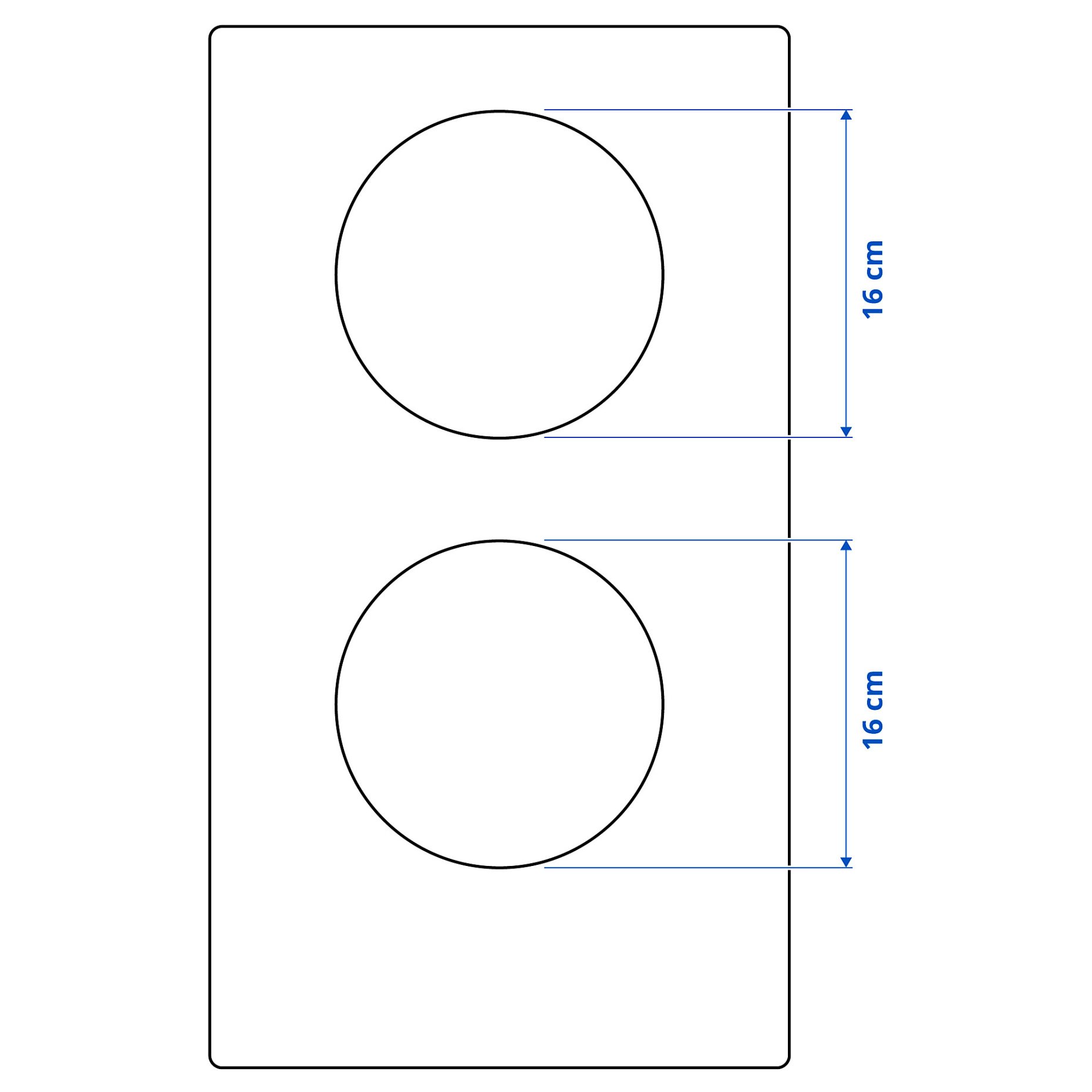 VÄLBILDAD, 300 επαγωγική εστία, 29 cm, 204.675.92