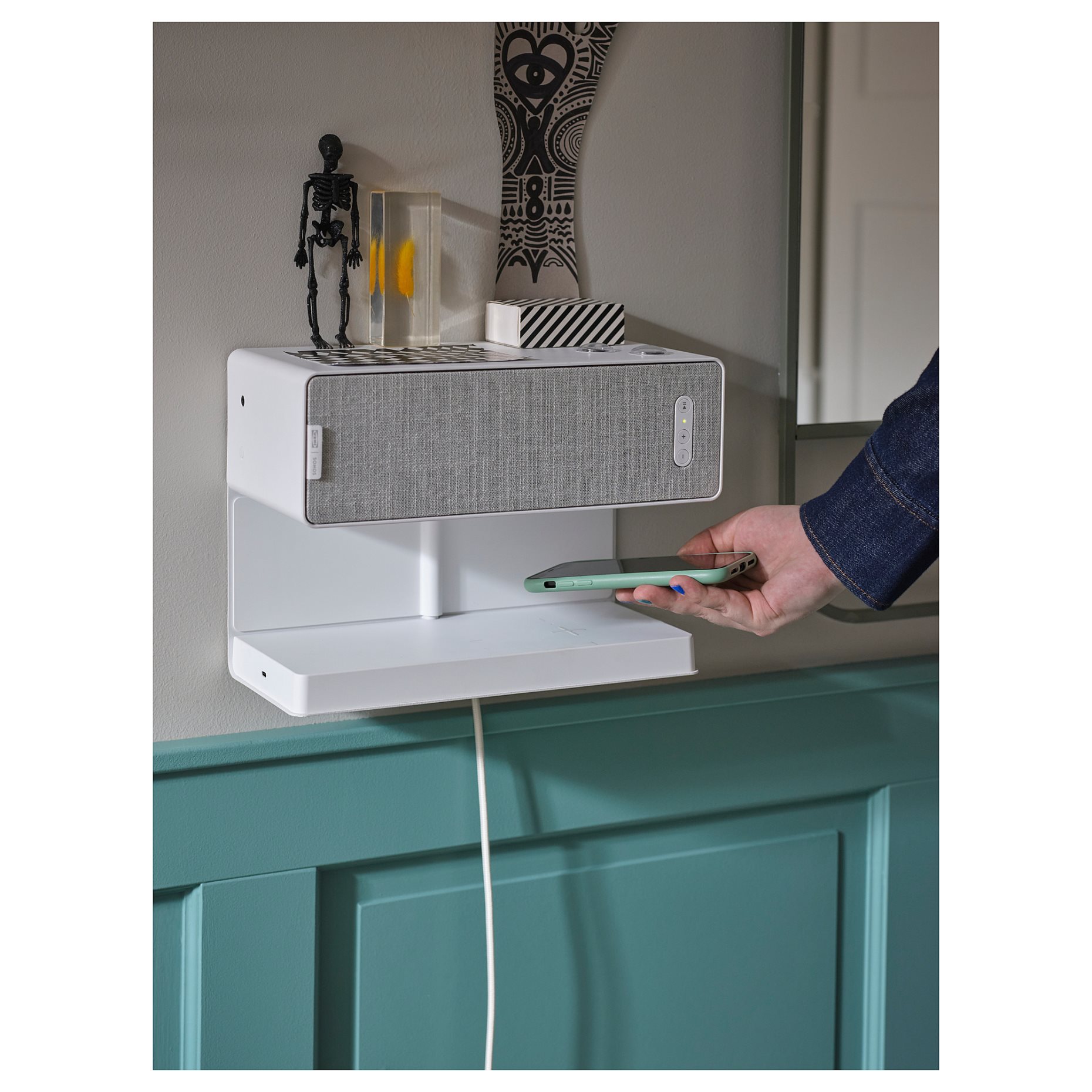 SYMFONISK, ράφι με ασύρματο φορτιστή, 205.210.56