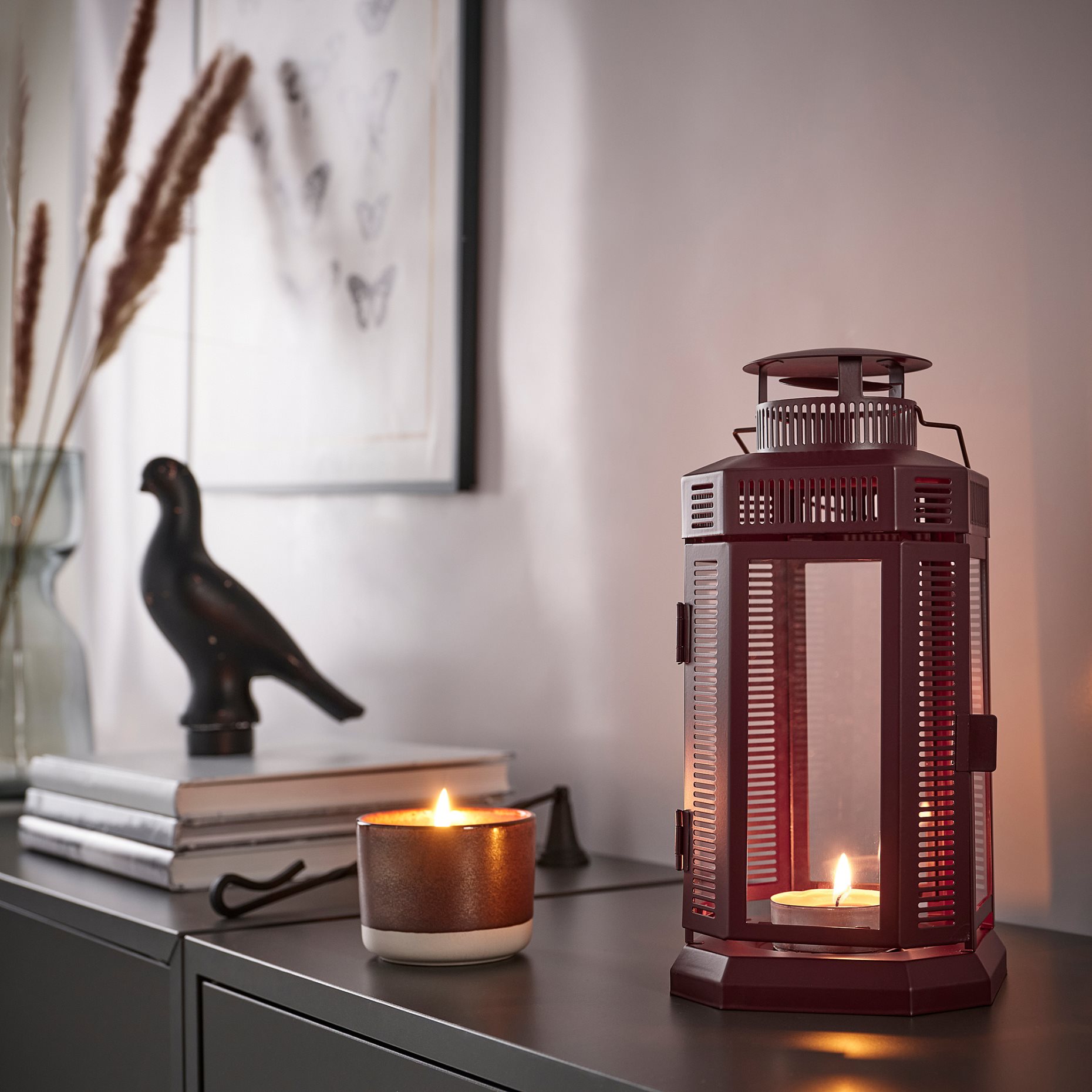 ENRUM, lantern for pillar candle in/outdoor, 28 cm, 205.480.89