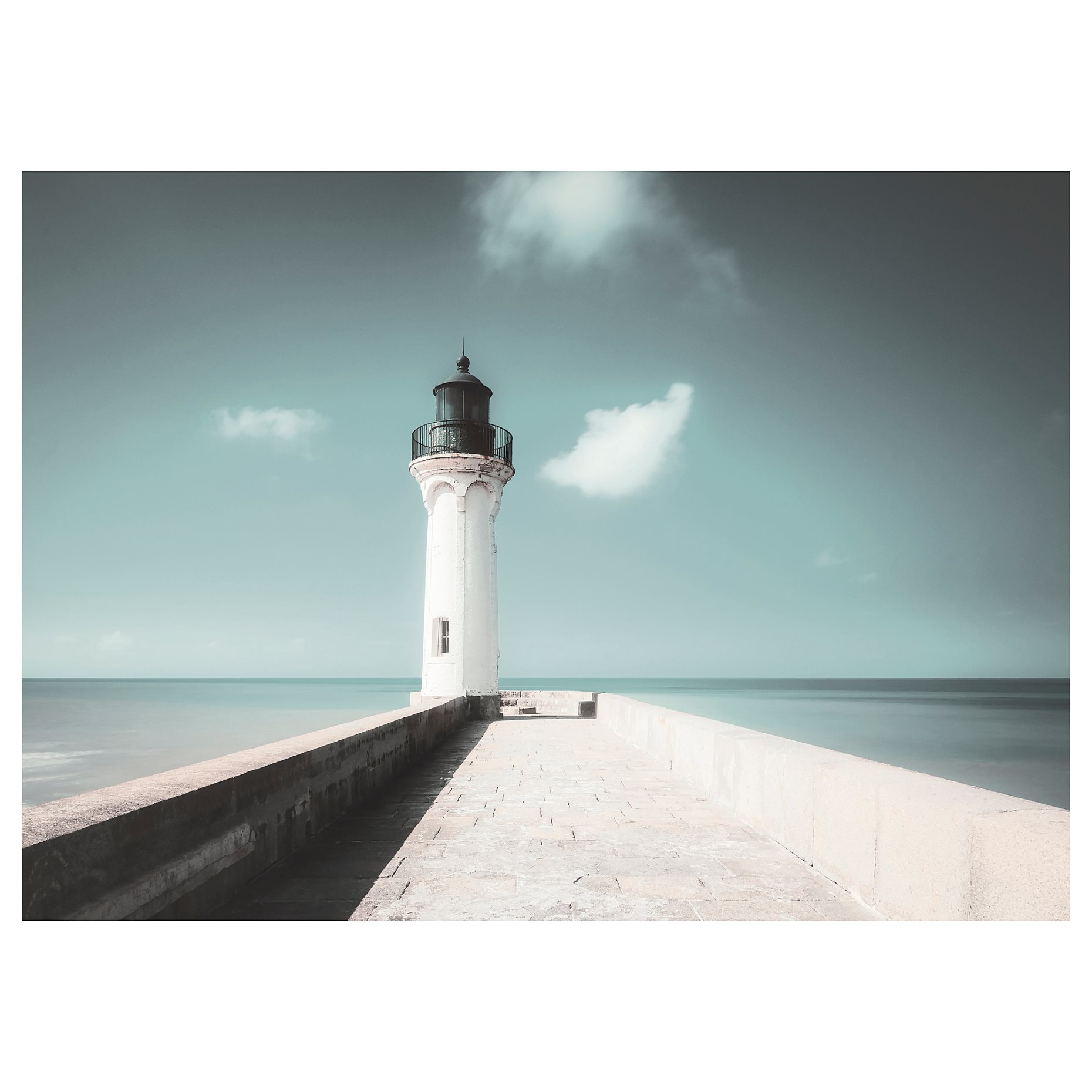 BJÖRKSTA, picture/white lighthouse, 140x100 cm, 205.566.06