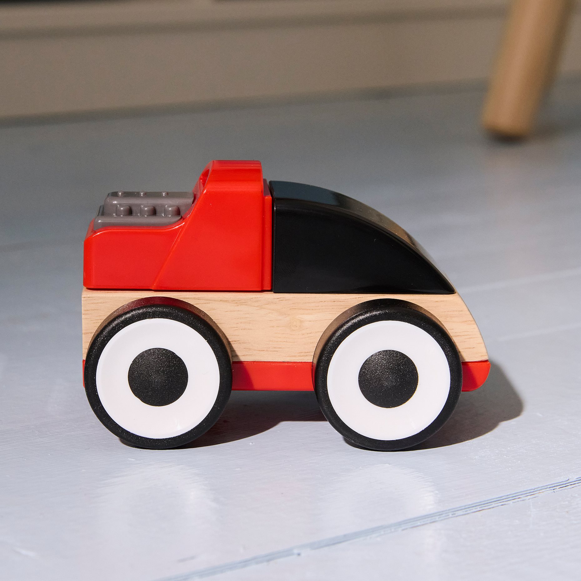 LILLABO, 3-piece vehicle set/excavator/police car/race car, 205.993.47