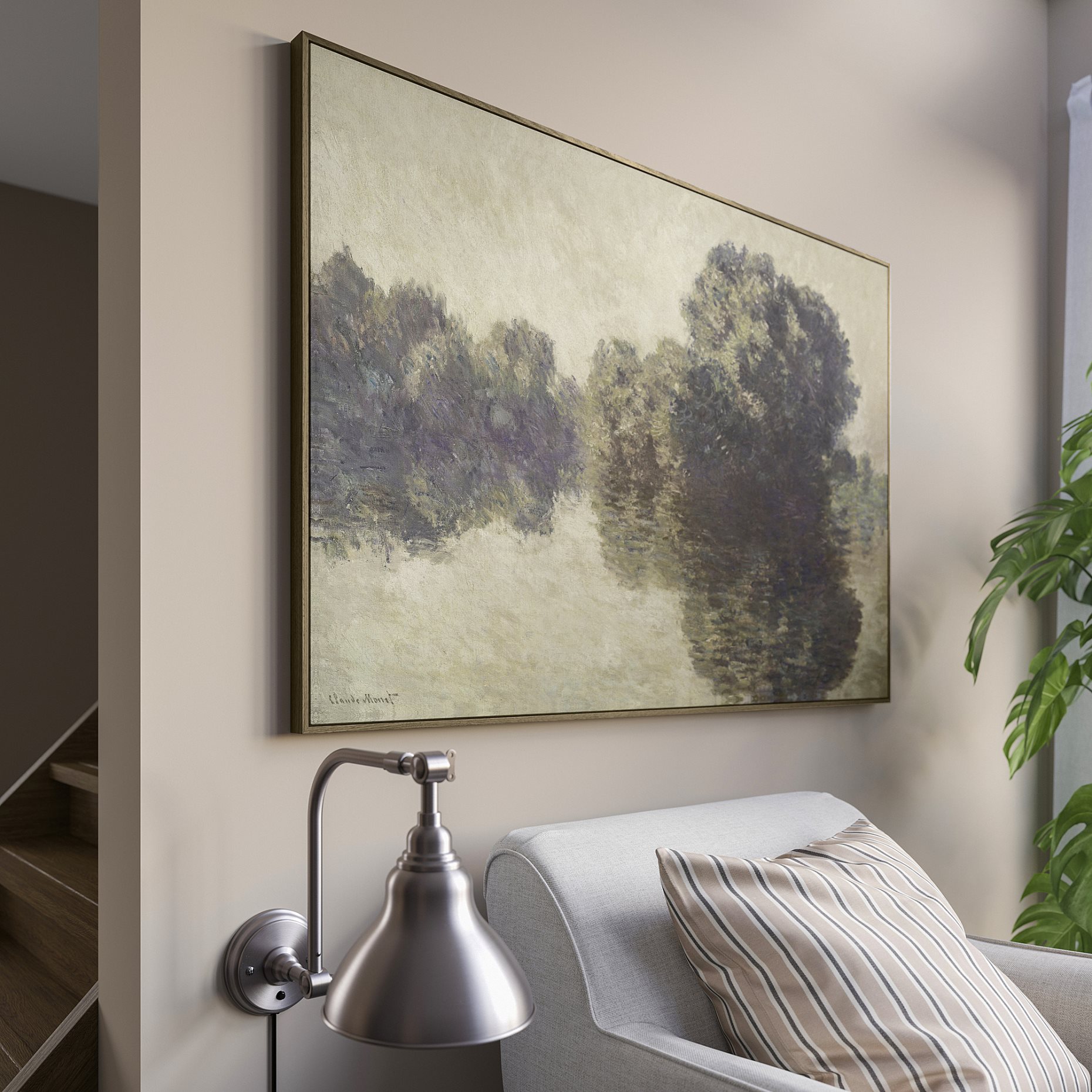 BLODFLÄDER, picture/The Seine at Giverny, 118x78 cm, 206.019.15