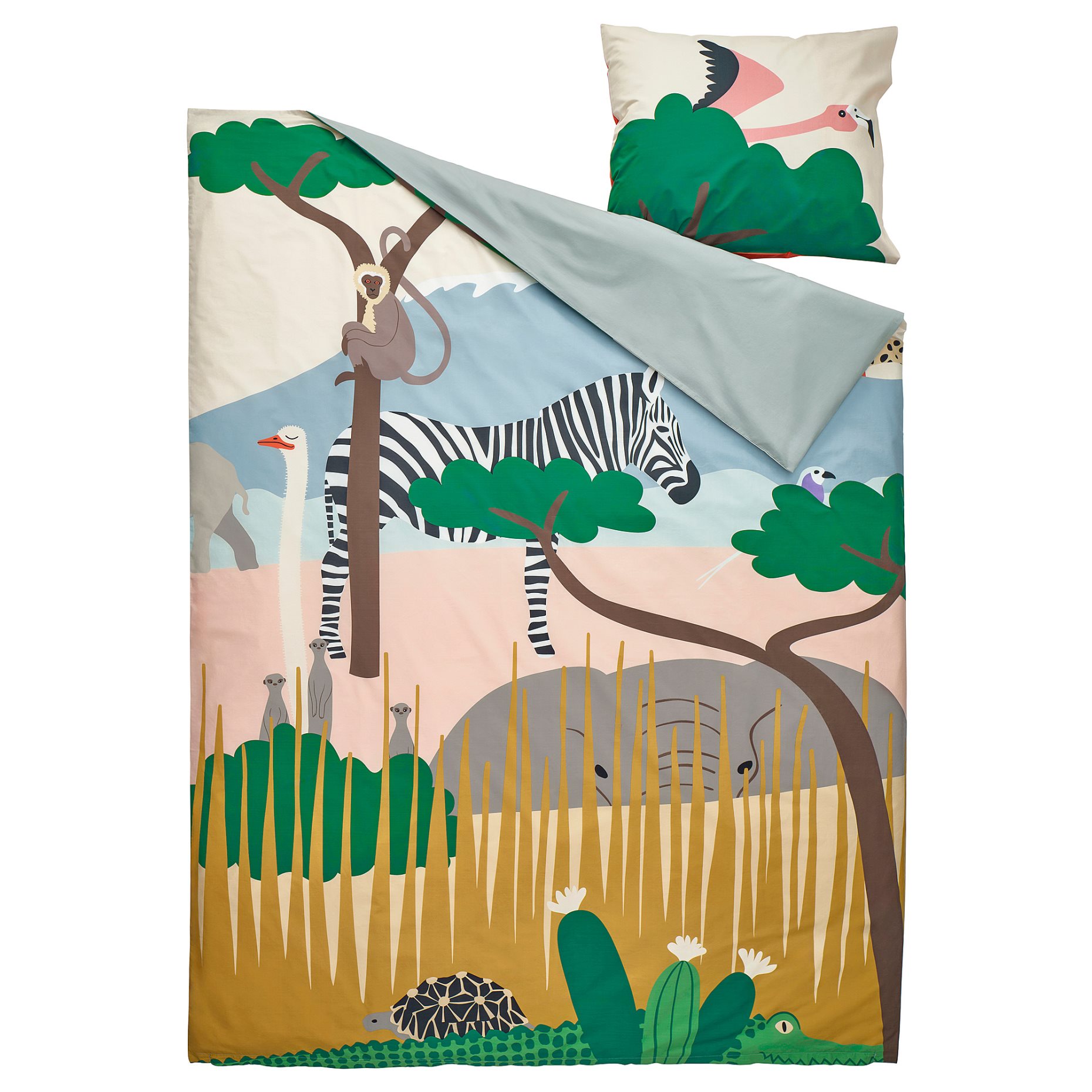 SANDLÖPARE, duvet cover and pillowcase, 150x200/50x60 cm, 206.032.50